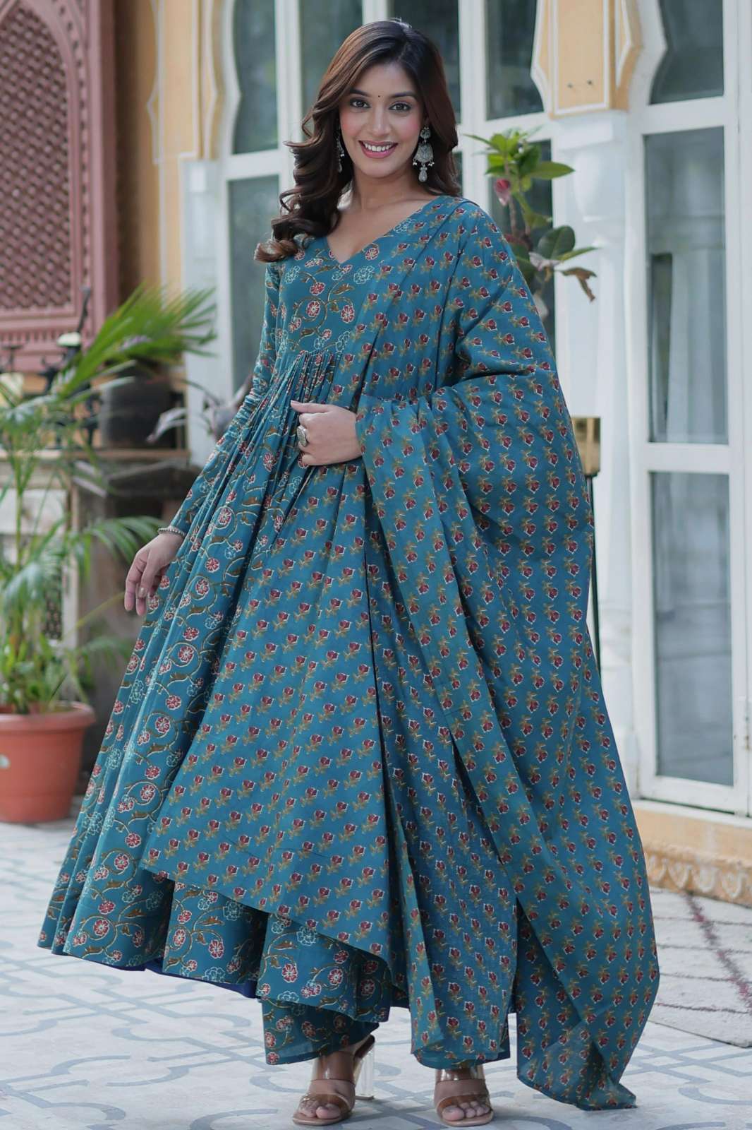 Fashionbazar365 LW9225 Ready to Wear Pure Cotton Alia Cut Anarkali Suit