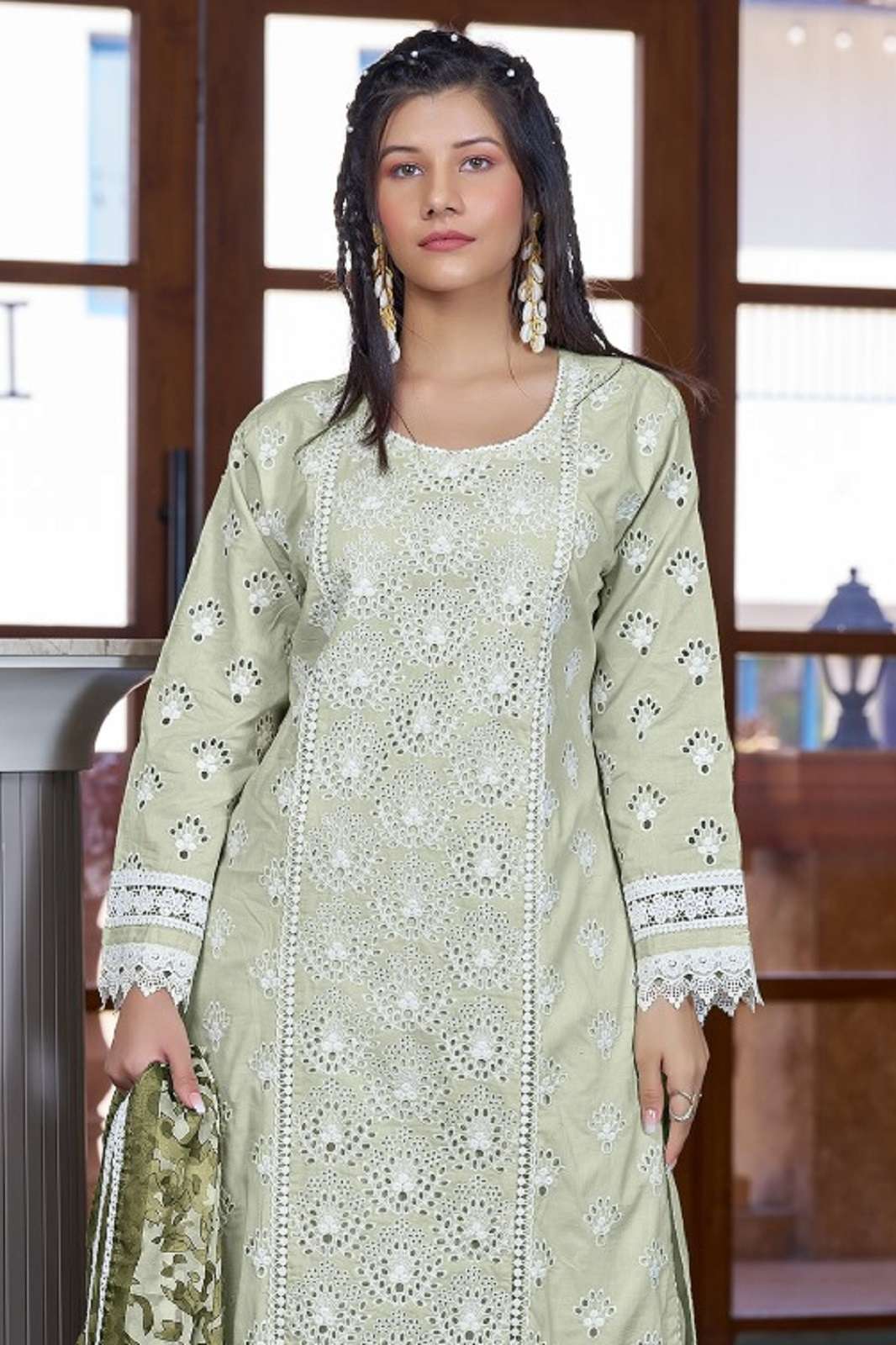 FEPIC ROSEMEEN 1862 ABC COTTON EMBROIDERY WORKED SUITS