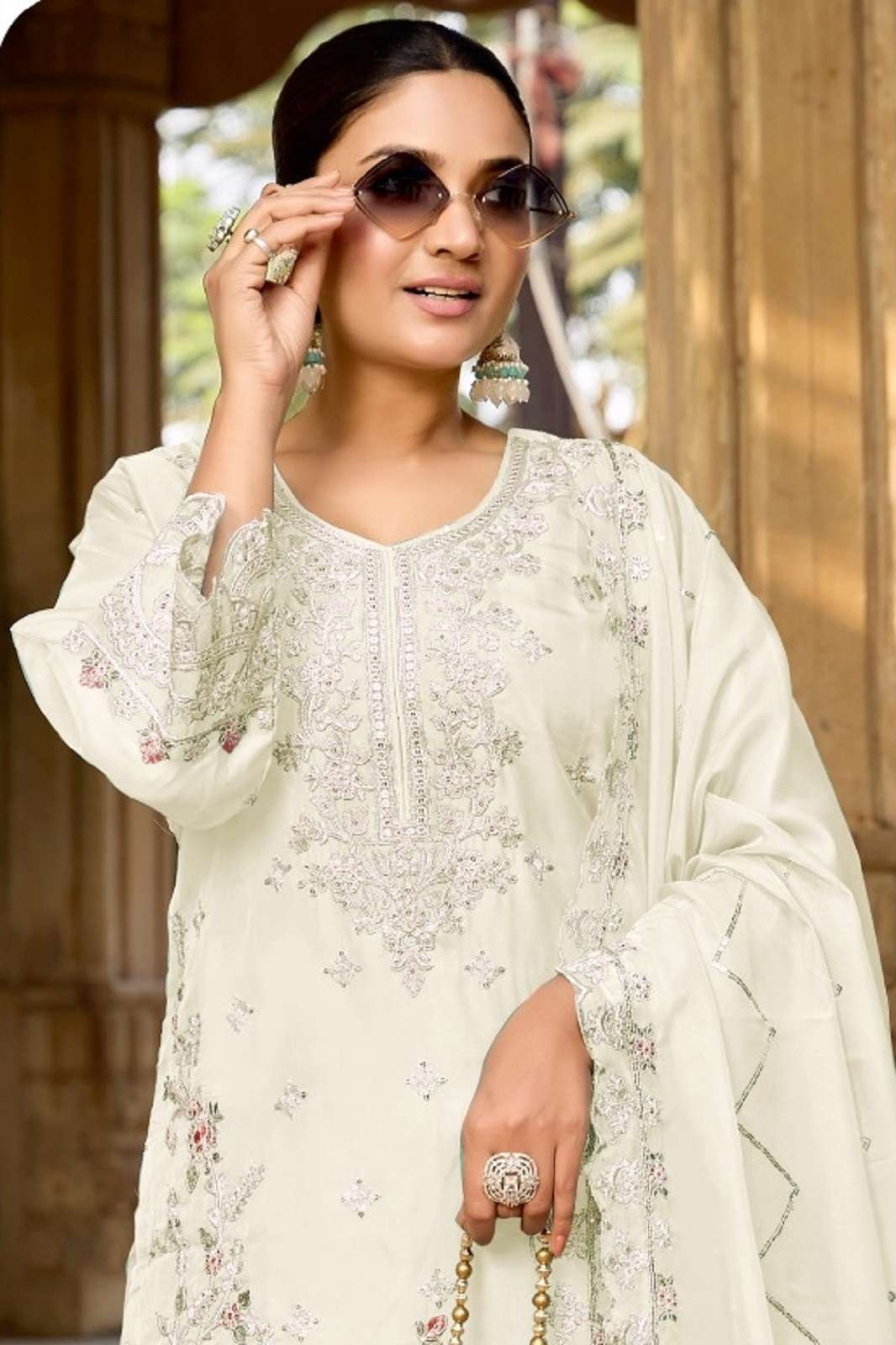 FEPIC ROSEMEEN 1969 ORGANZA EMBROIDERED SALWAR SUITS
