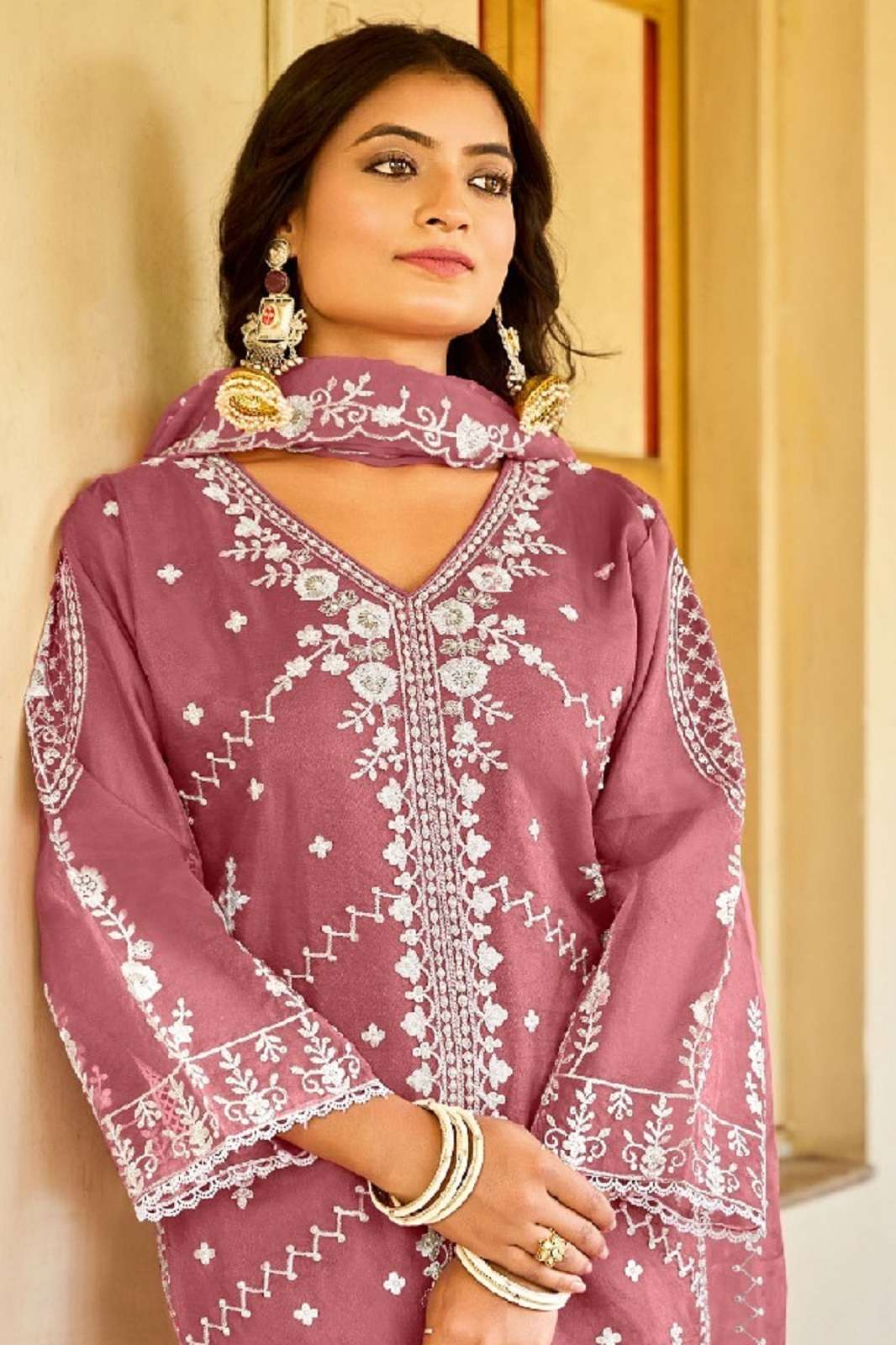 FEPIC ROSEMEEN 1978 ORGANZA EMBROIDERY WORKED SUITS