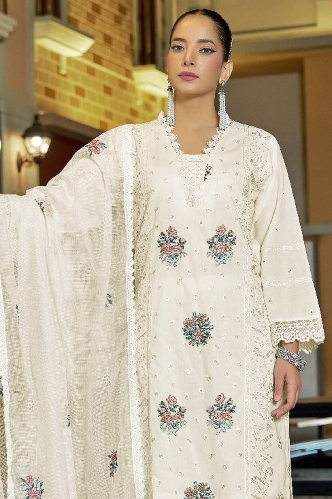 FEPIC ROSEMEEN 2003 ABC COTTON EMBROIDERY WORKED SUITS
