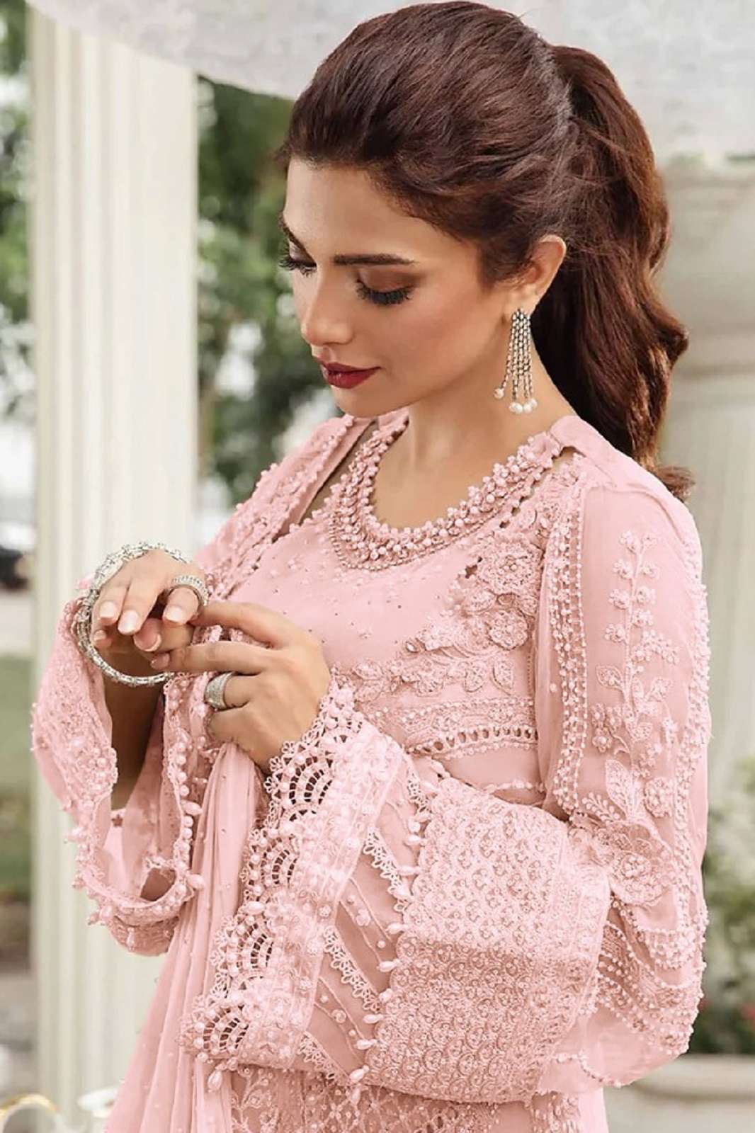 FEPIC ROSEMEEN S 656 FAUX GEORGETTE HANDWORKED SUITS