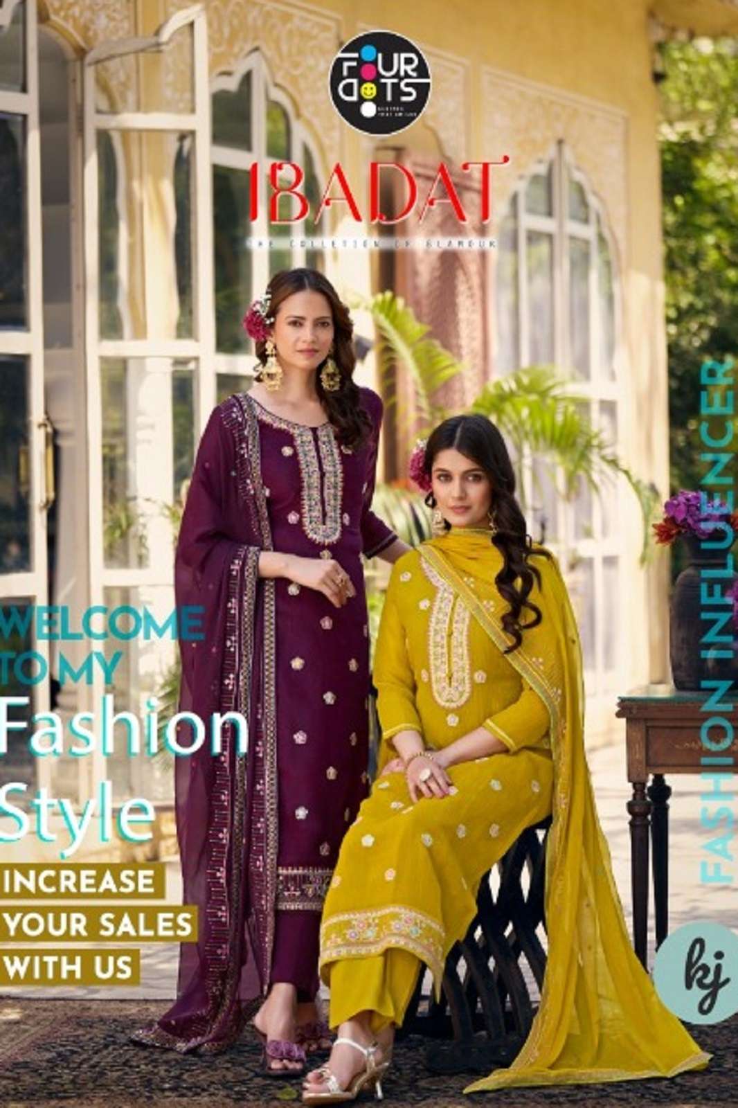 FOURDOTS IBADAT CRUSH SILK SALWAR SUITS