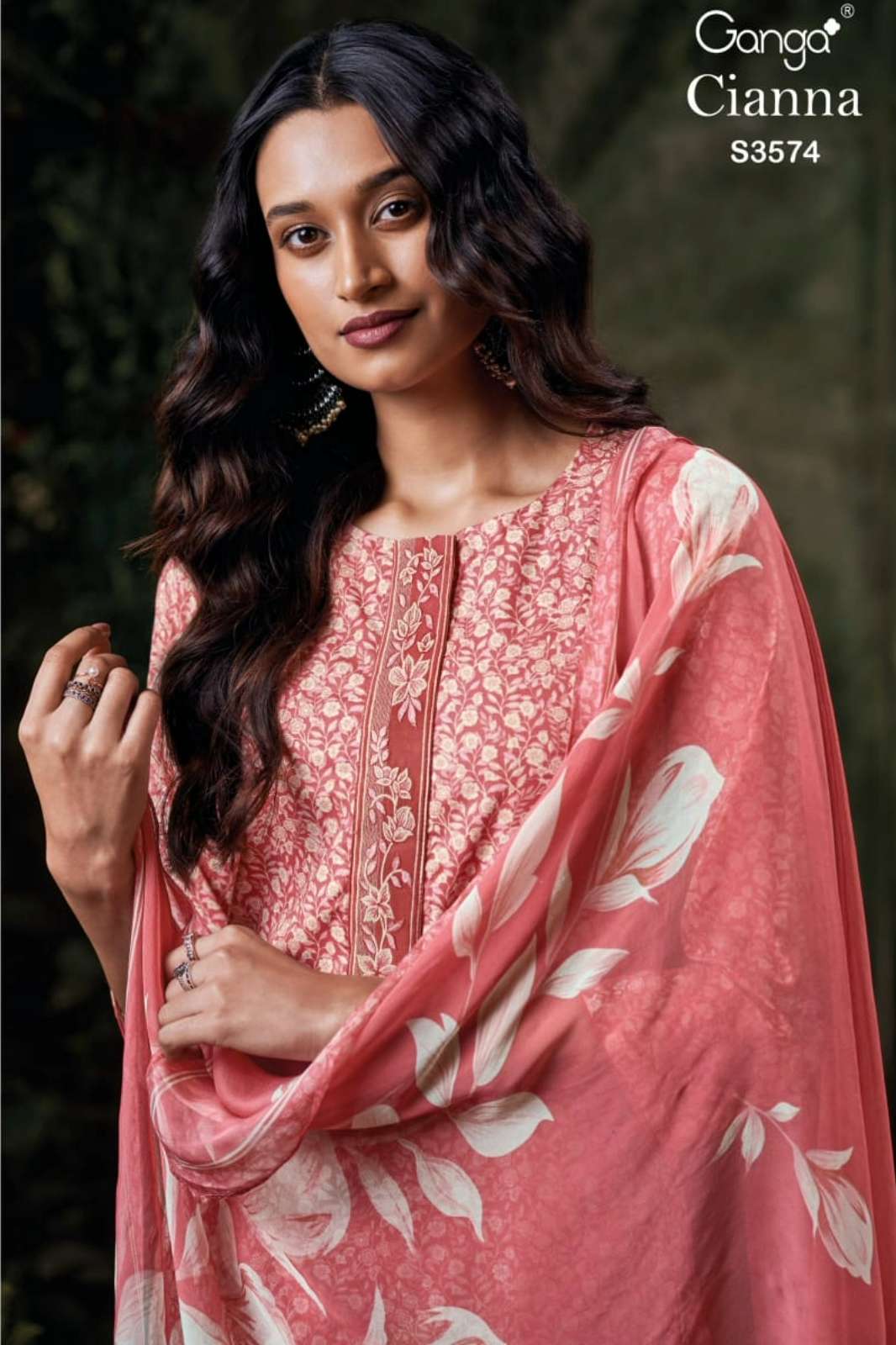 GANGA CIANNA S3574 PREMIUM COTTON PRINTED SUIT WITH EMBROIDERY