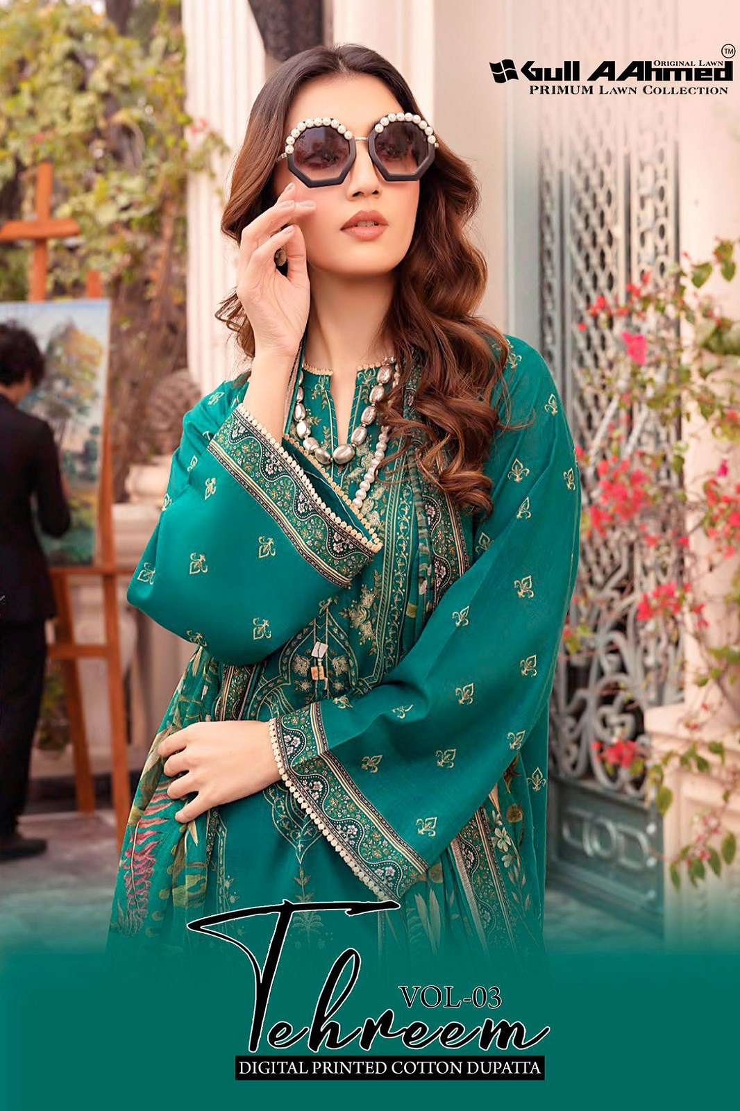 GULL AAHEMAD TEHREEM VOL 3 PURE LAWN DRESS MATERIALS