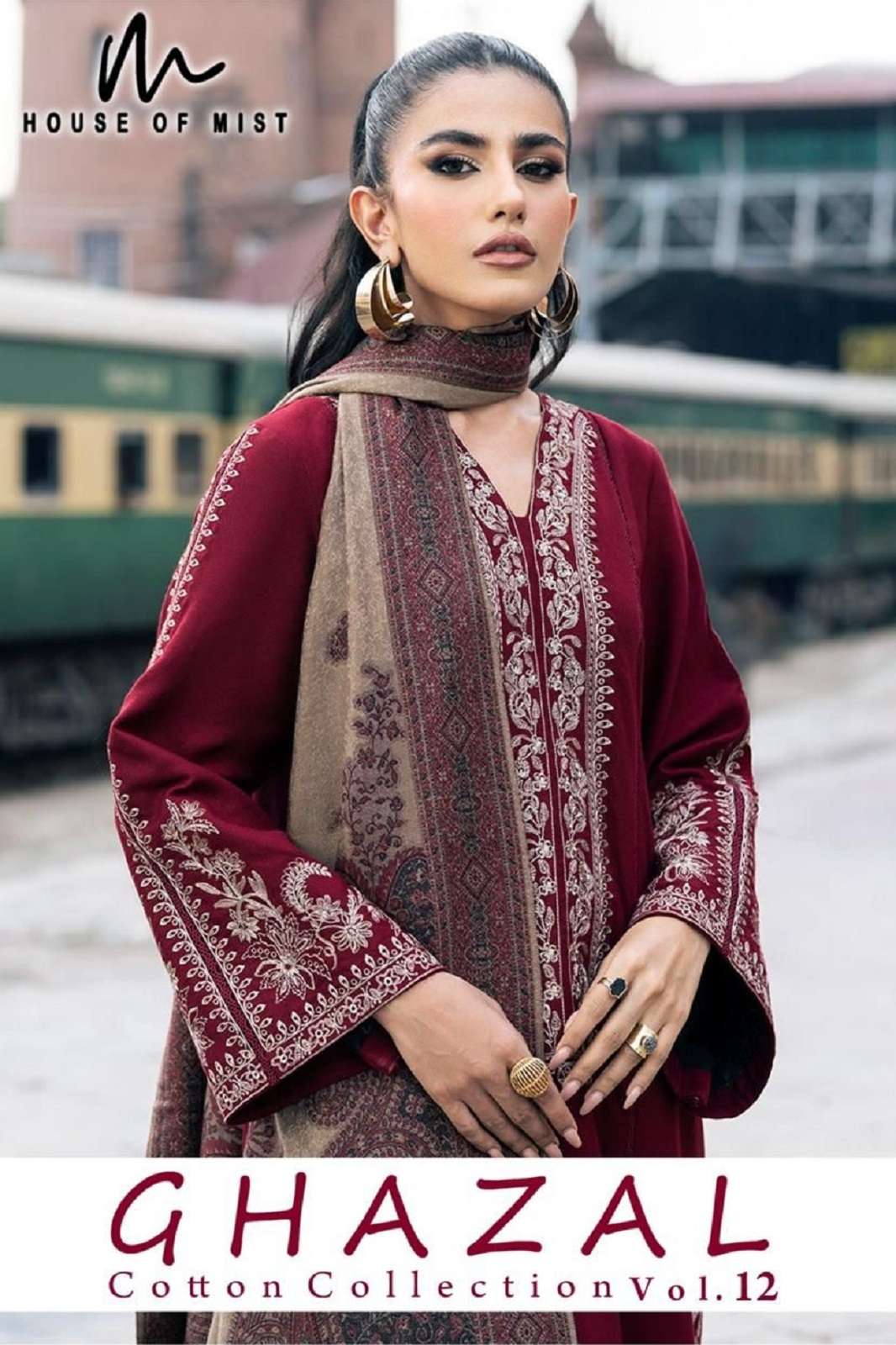 HOUSE OF MIST GHAZAL VOL 12 PURE COTTON DRESS MATERIALS