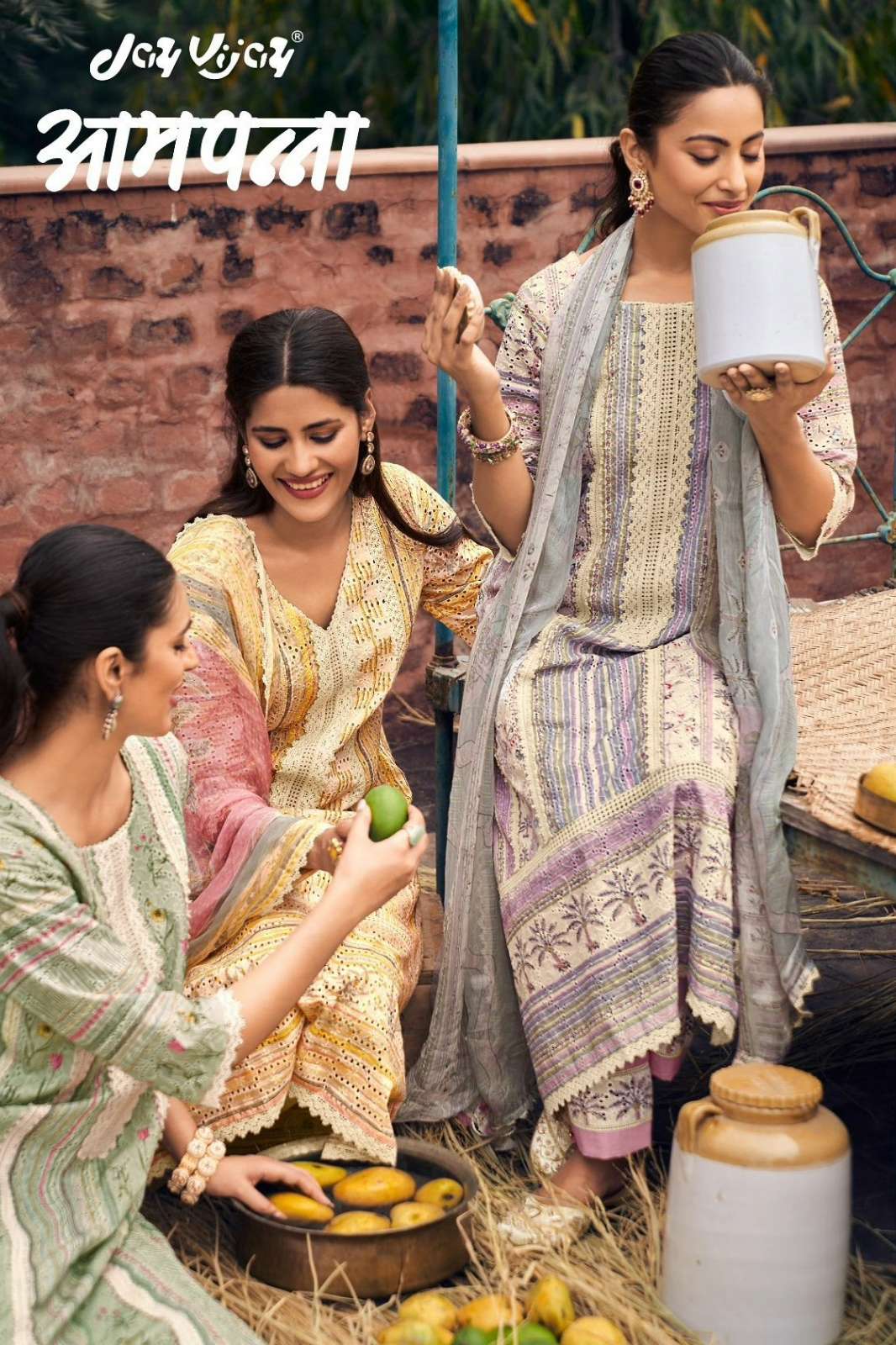 JAY VIJAY AAMPANNA PURE BORER COTTON DIGITAL PRINTED SUIT WITH LACE WORK
