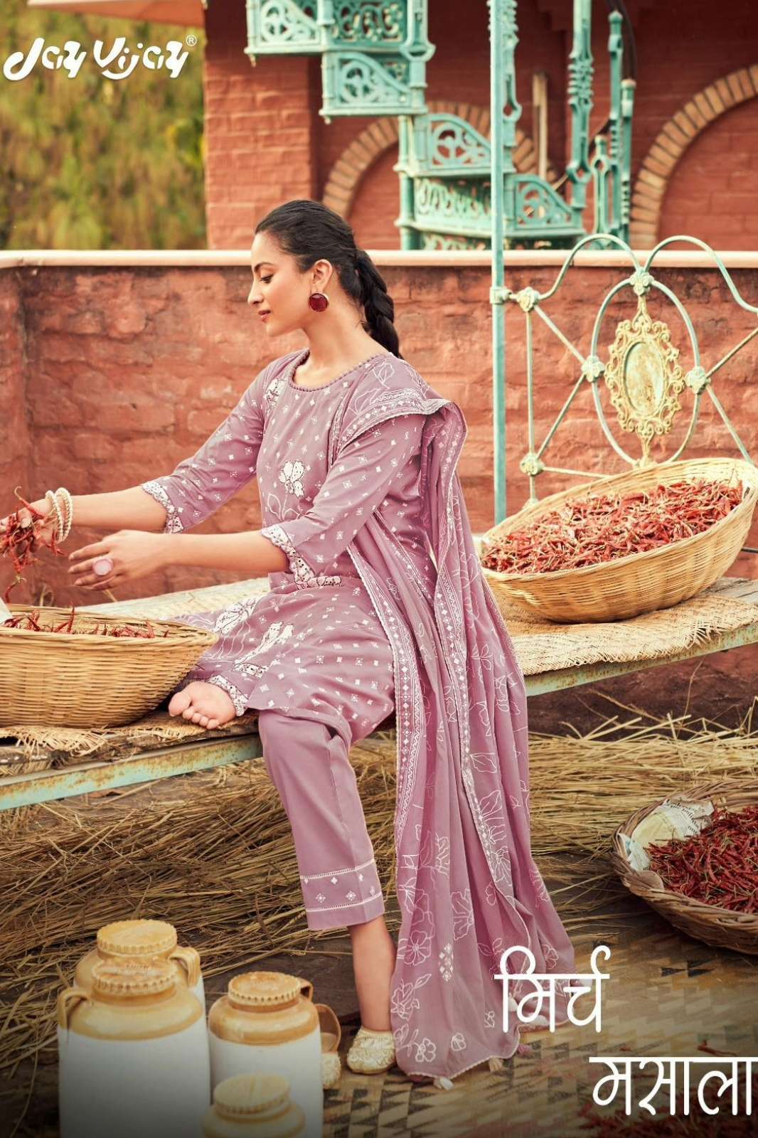 JAY VIJAY MIRCH MASALA PURE COTTON BLOCK PRINTES SUIT
