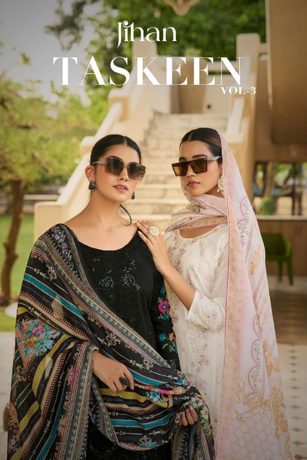JIHAN TASKEEN VOL 3 COTTON FANCY EMBROIDERED SUITS