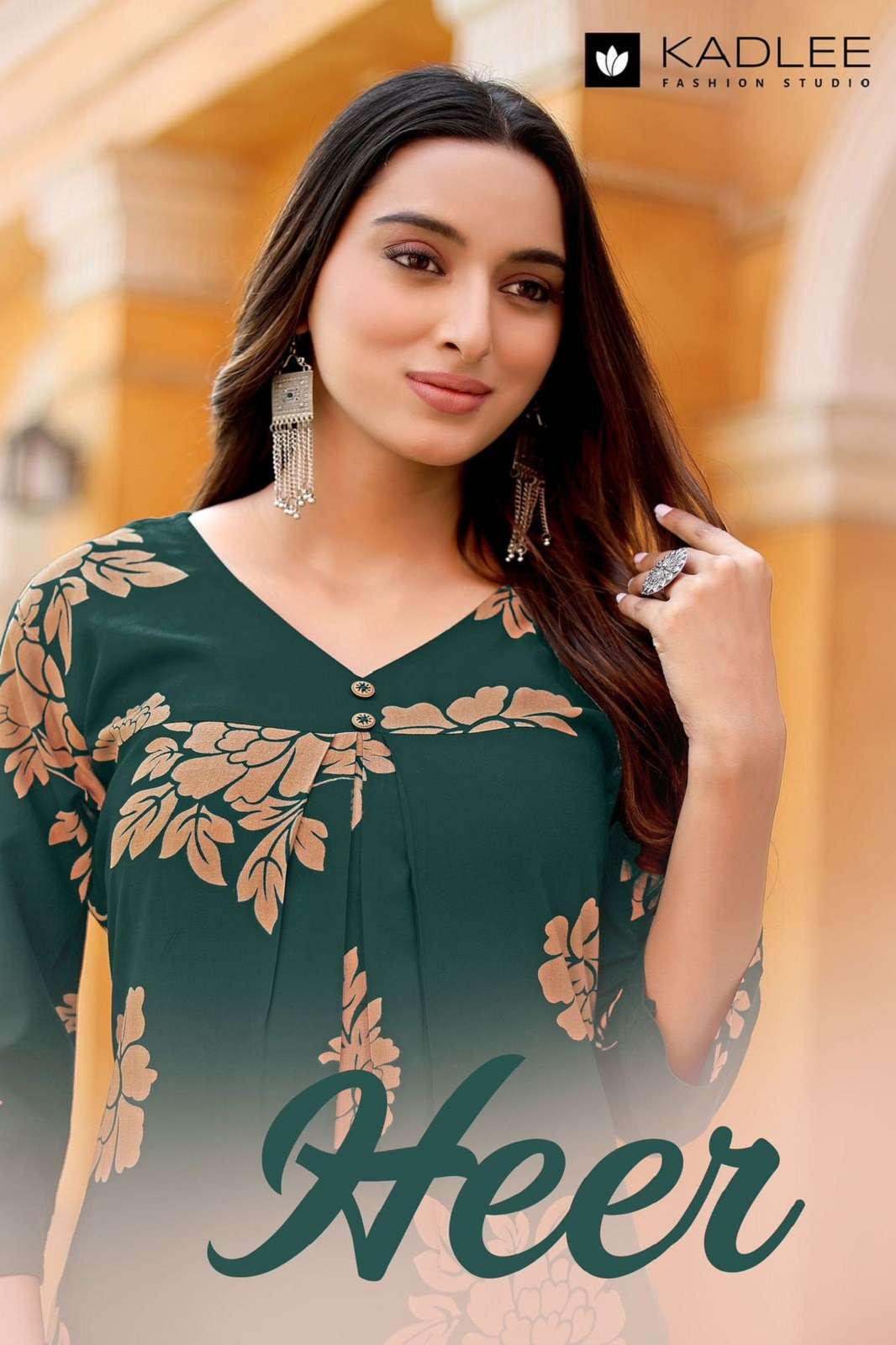 KADLEE HEER RAYON PRINTED READY TO WEAR KURTIES