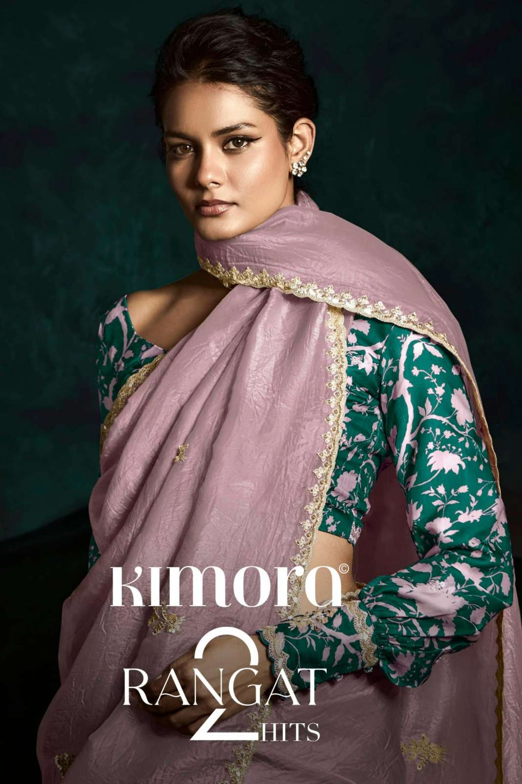 Kimora Rangat 2 Hit Fancy Fabric Thread Embroidered Party Wear Saree