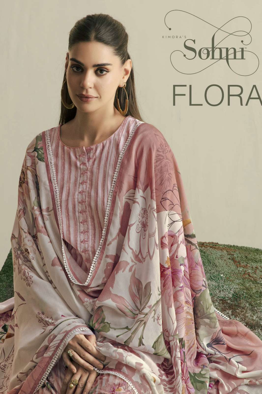 KIMORA SOHNI FLORA PURE LAWN SUIT WITH RESHAM EMBROIDERY
