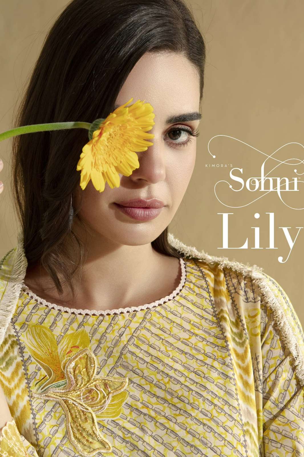 KIMORA SOHNI LILY PURE COTTON LAWN SUIT WITH EMBROIDERY WORK