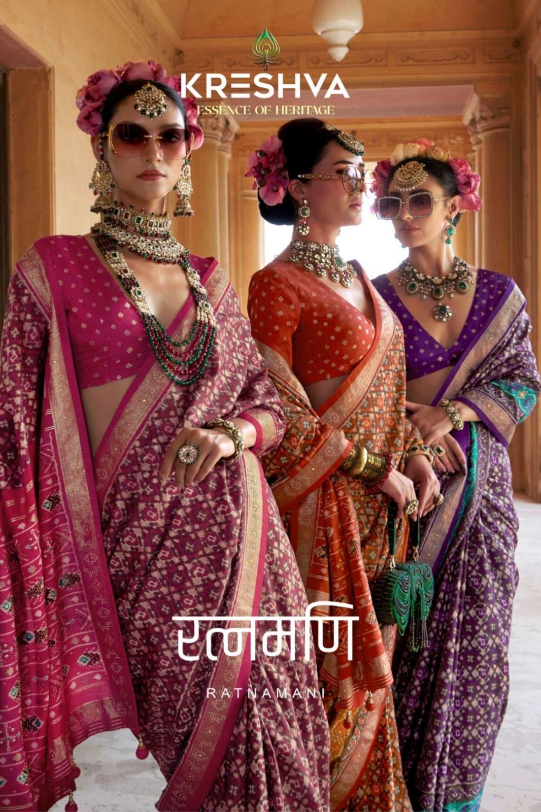 KRESHVA RATNAMANI SILK TREDITIONAL DESIGNER SAREES