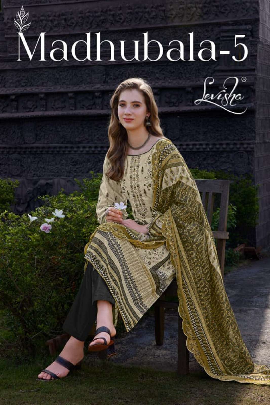 LEVISHA MADHUBALA VOL 5 CAMBRIC LAWN EMBROIDERED DRESS MATERIALS