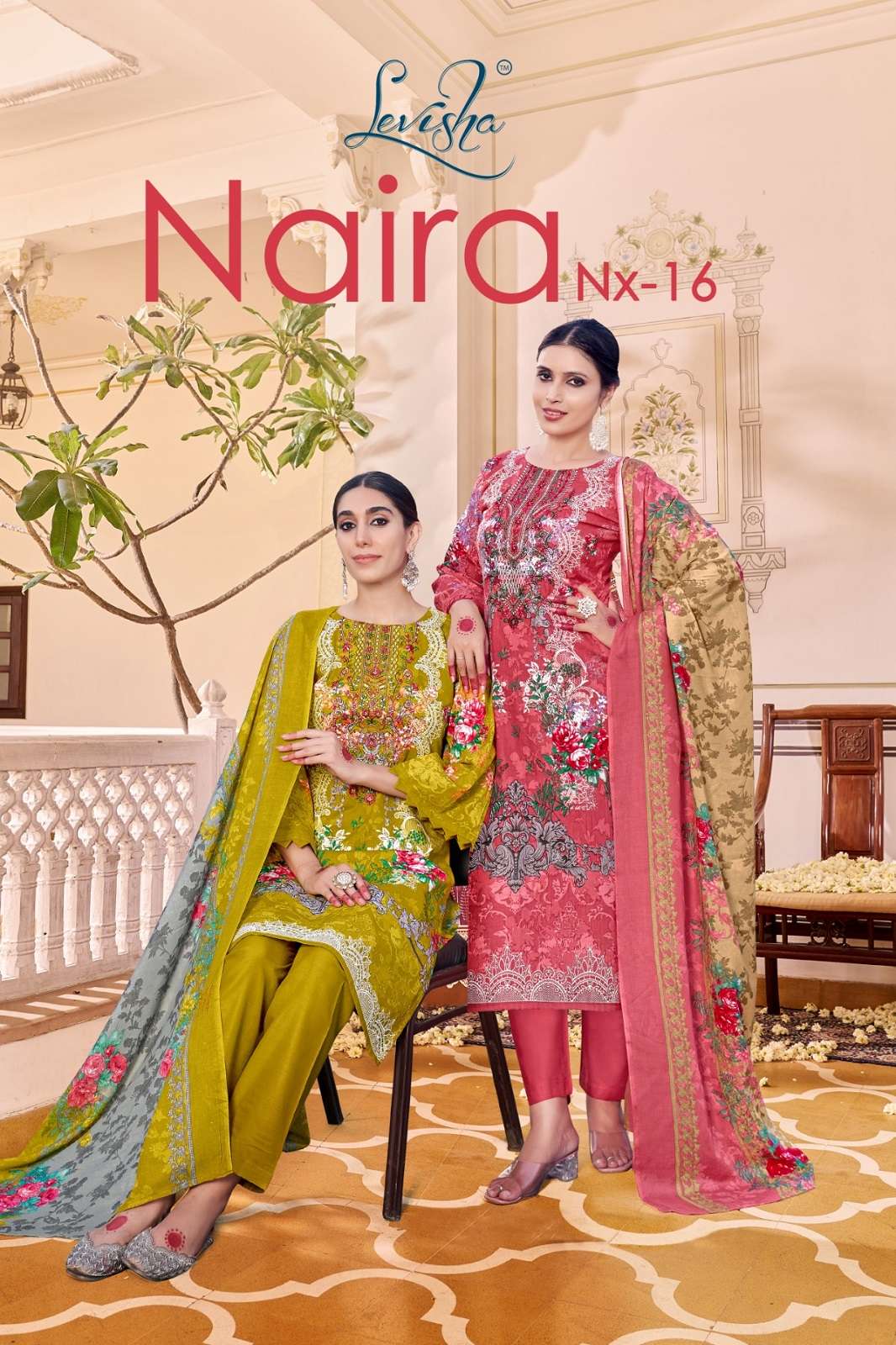 LEVISHA NAIRA NX VOL 16 COTTON EMBROIDERED DRESS MATERIALS