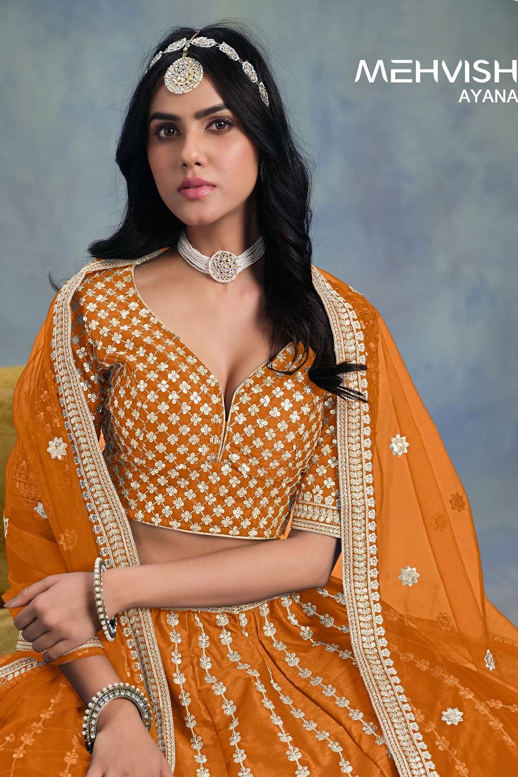 MEHVISH AYANA ART SILK DEIGNER WORKED LEHENGA