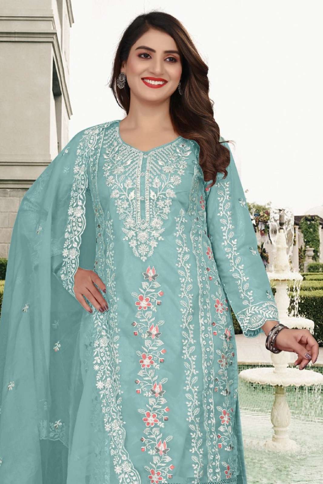 MOTIFZ 842 A TO D CHIFFON EMBEOIDERED SALWAR SUITS