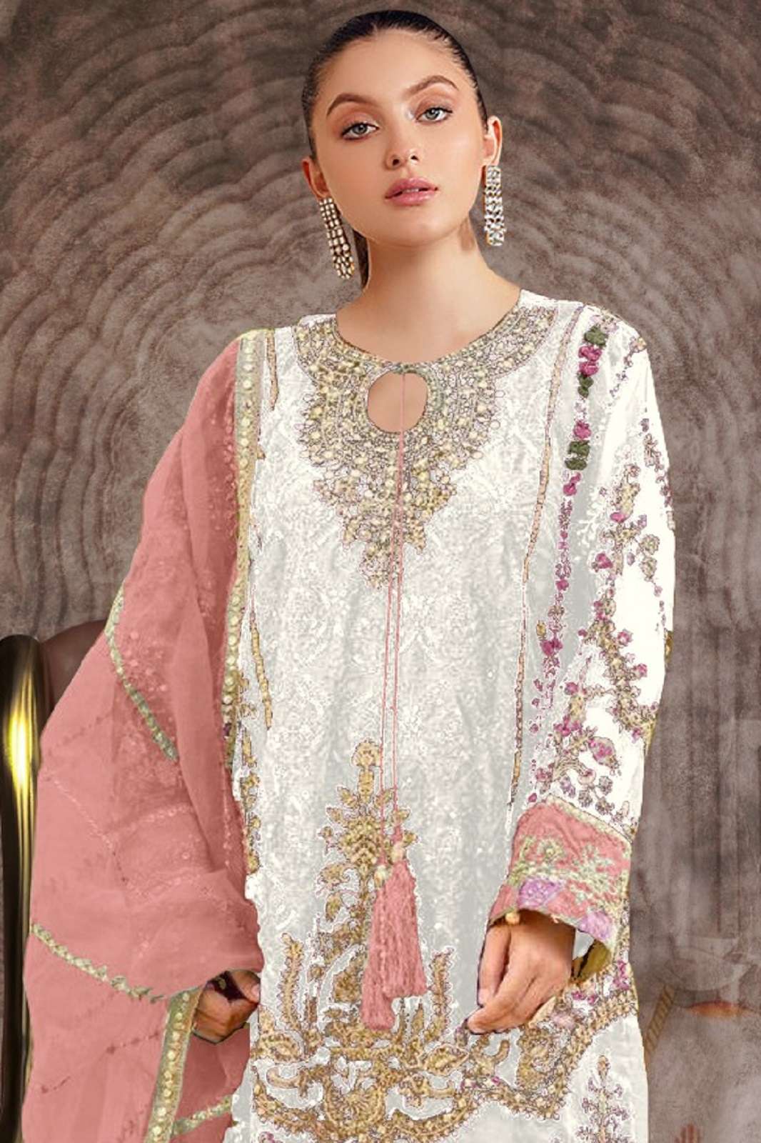 MOTIFZ 922 ABCD ORGANZA EMBROIDERED SUITS