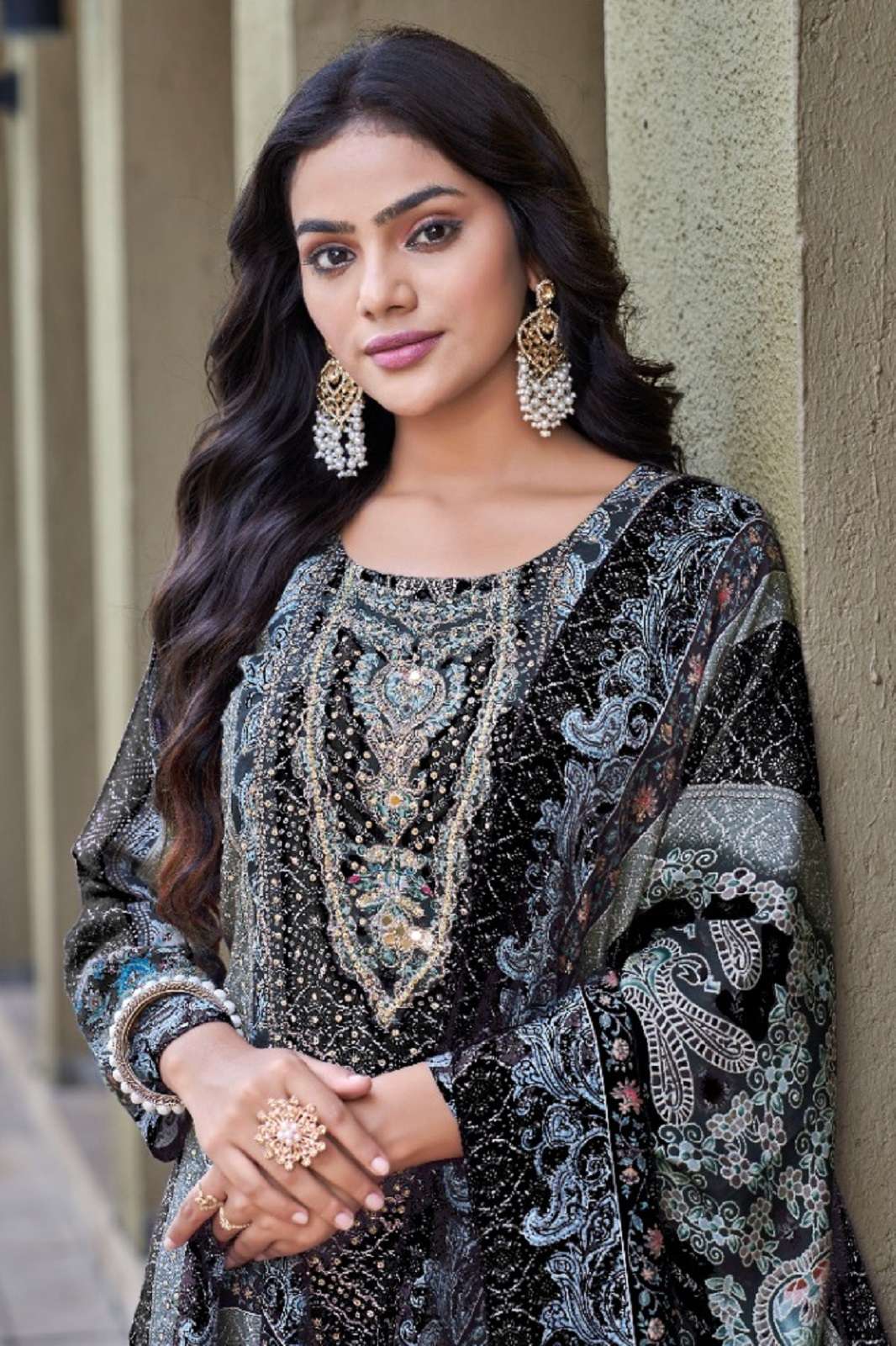 MOTIFZ 940 ABCD PURE VISCOSE EMBROIDERED SUITS