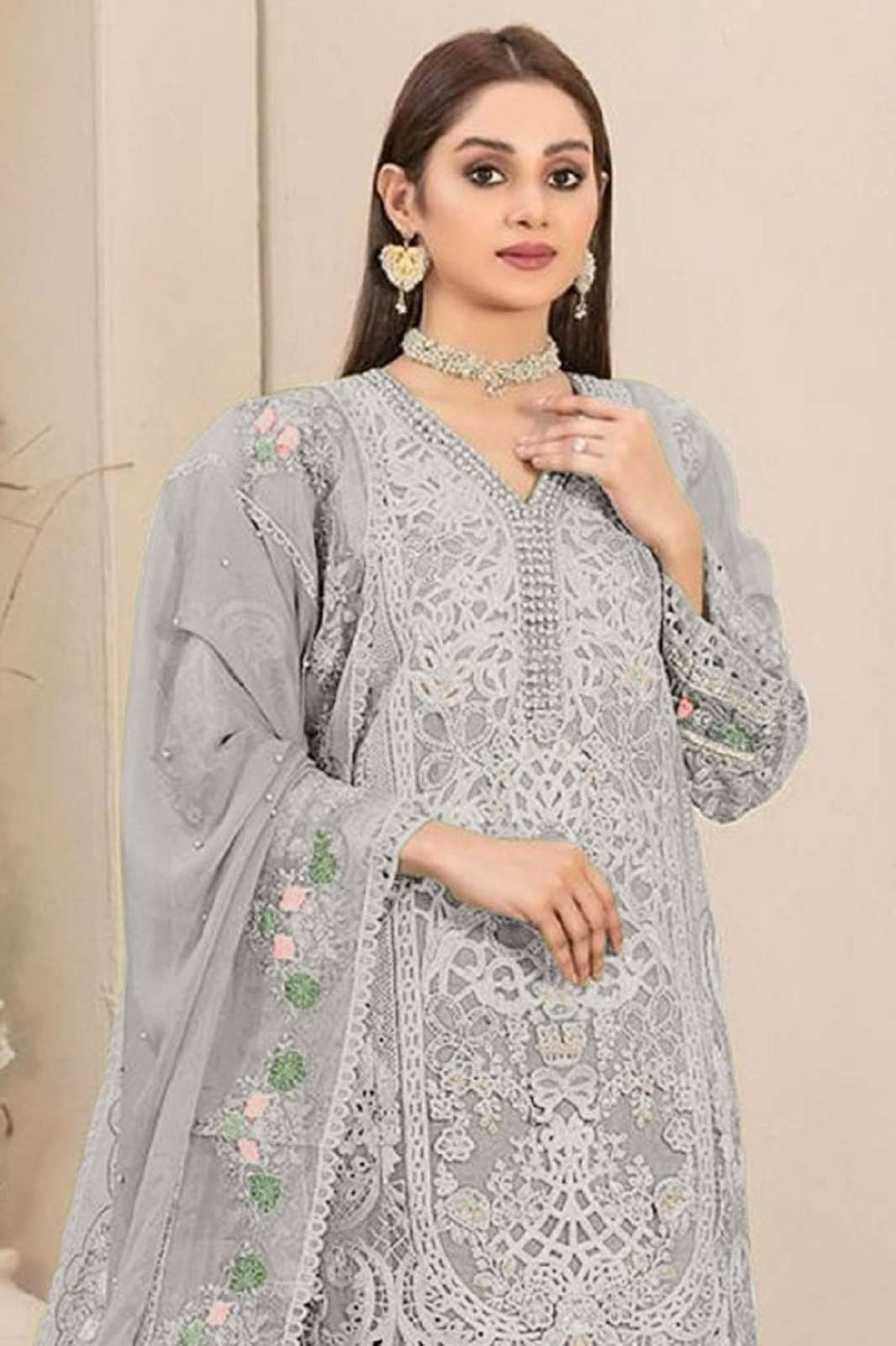 MOTIFZ 946 A TO D ORGANZA EMBEOIDERED SALWAR SUITS