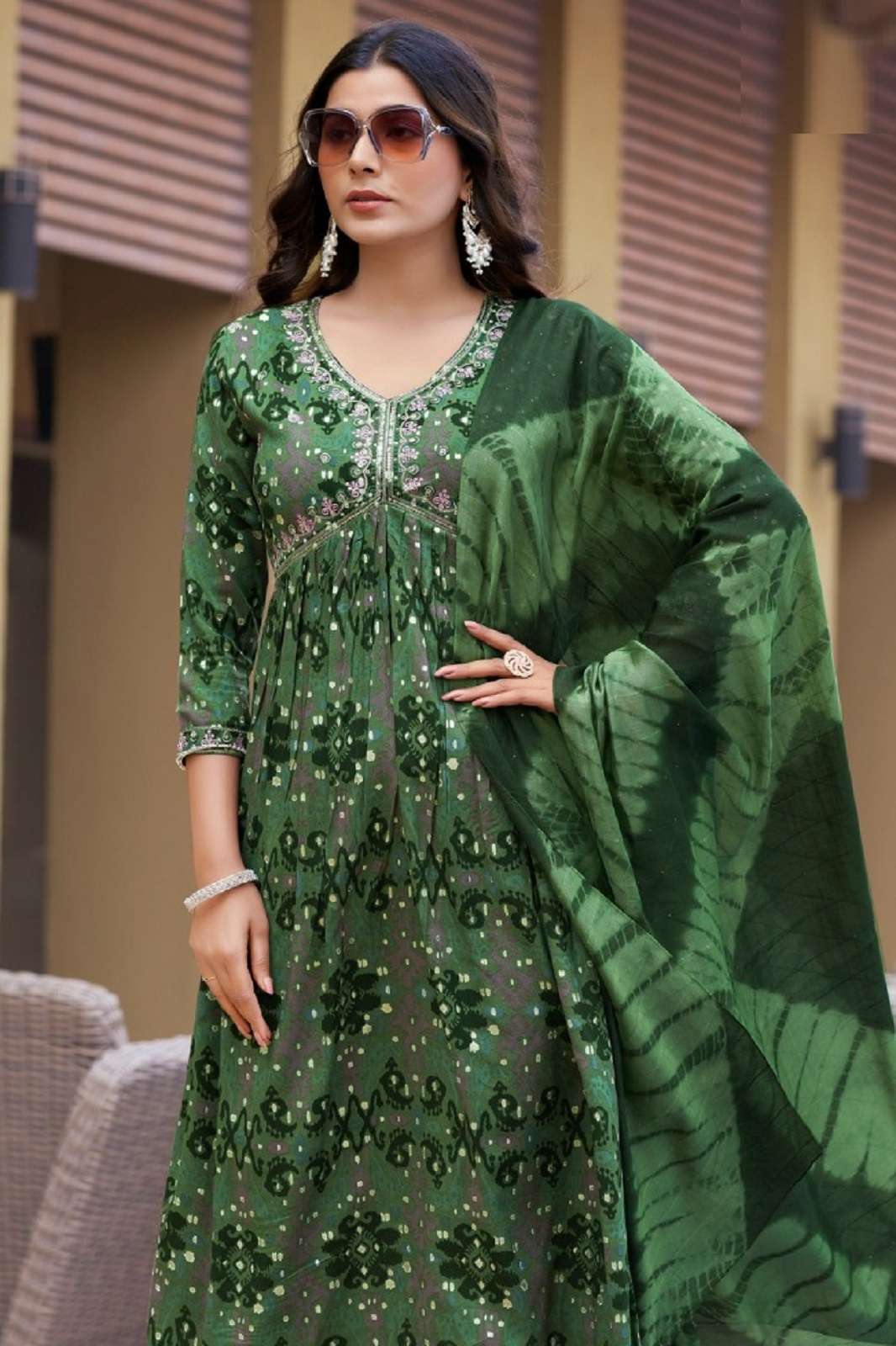 MYSTIC9 POOJA VOL 10 RAYON READY TO WEAR ANARKALI KURTIES