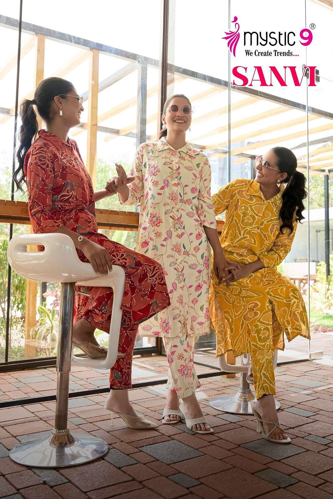 MYSTIC9 SANVI VOL 1 VISCOSE READY TO WEAR KURTIES