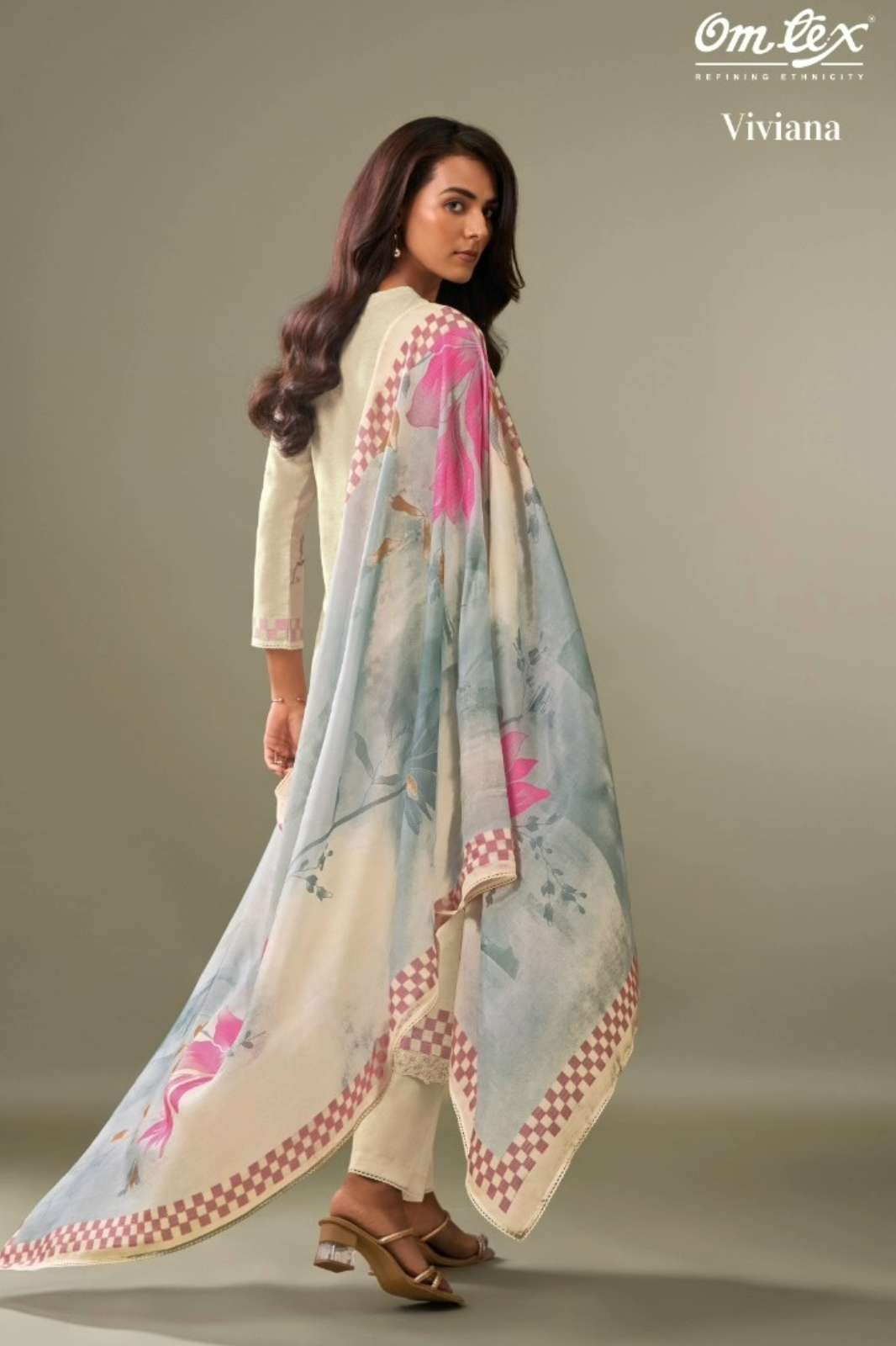 OMTEX VIVIANA COTTON SILK JACQUARD SUIT WITH EMBROIDERY WORK