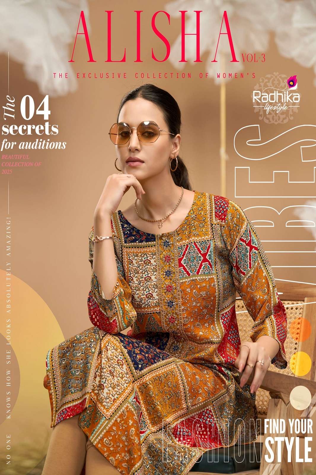 RADHIKA LIFESTYLE ALISHA VOL 3 LIVA APPROVED RAYON READY TO WEAR KURTIES