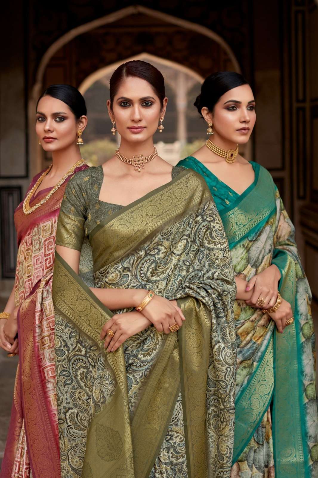 RAJPATH RASHMIKA SILK HANDLOOM DIGITALLY PRINTED SAREES 