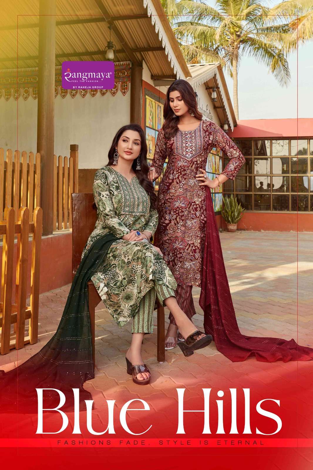 RANGMAYA BLUE HILLS RAYON READY TO WEAR KURTIES
