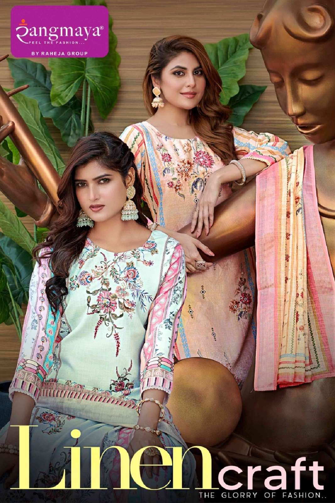 RANGMAYA LINEN CRAFT DIGITALLY PRINTED READY TO WEAR KURTIES