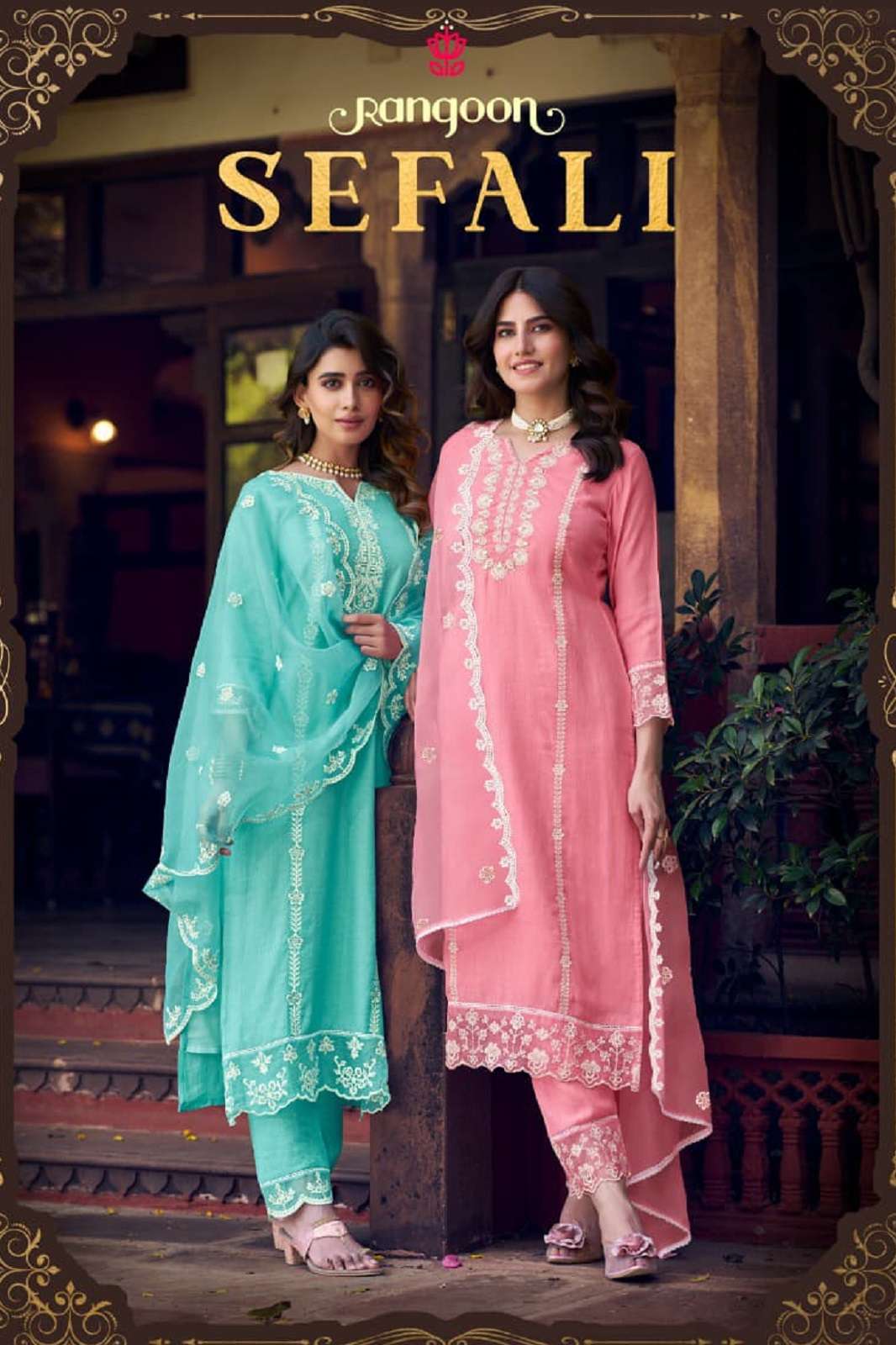 RANGOON SEFALI VISCOSE HAND WORKED READY TO WEAR KURTIES