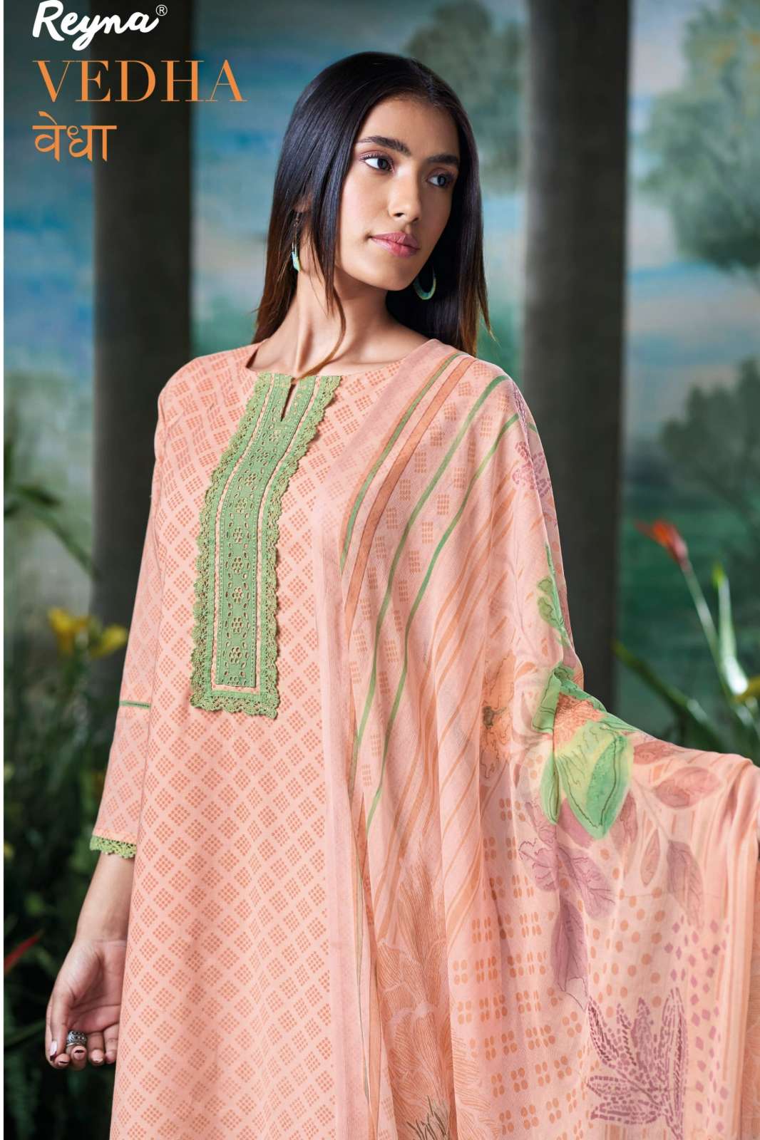 REYNA VEDHA SUPERIOR COTTON PRINTED SUIT WITH EMBROIDERY WORK