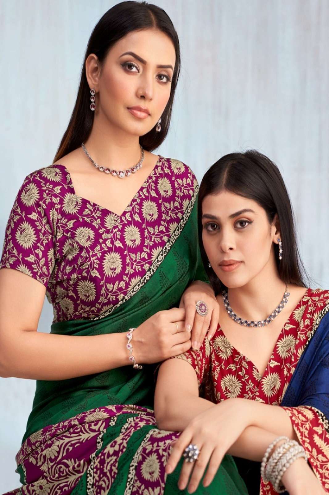 RUCHI SAREES VIVANTA SILK VOL 42 CREPE PRINTED SAREE