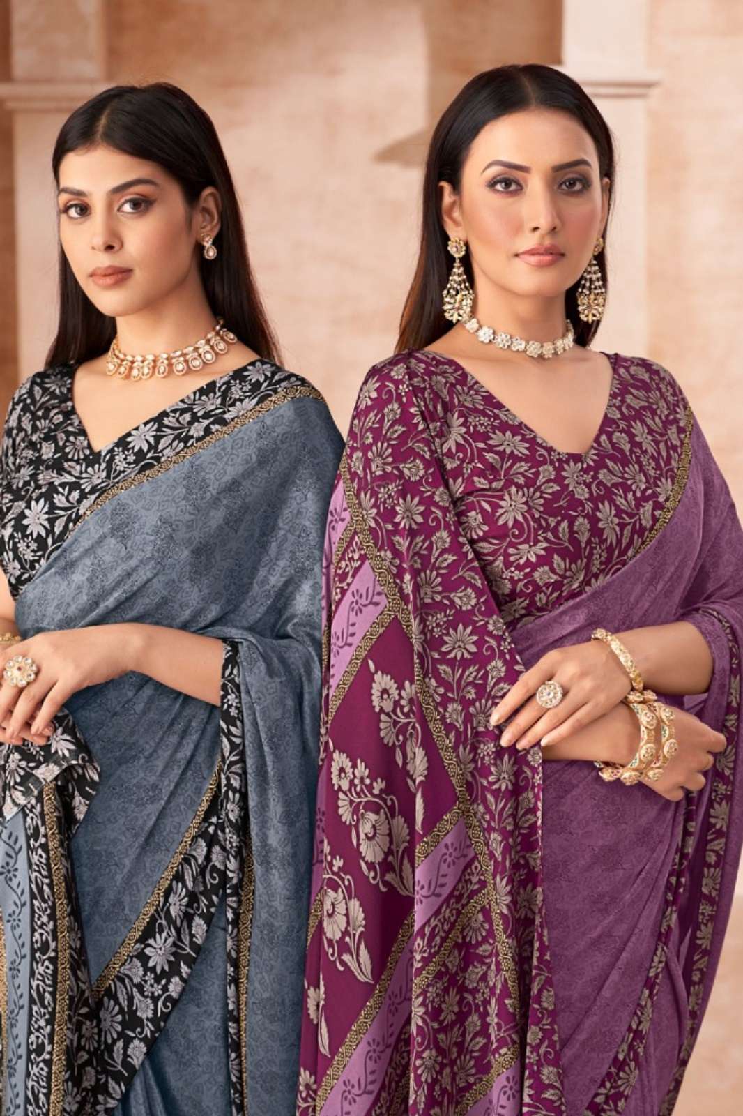 RUCHI SAREES VIVANTA SILK VOL 43 41001A TO 41003D CREPE PRINTED SAREE