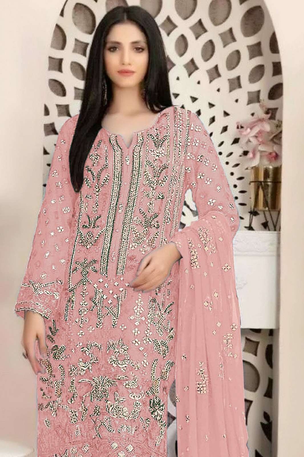 RUNGREZ 5022 ORGANZA EMBROIDERY WORKED SUITS