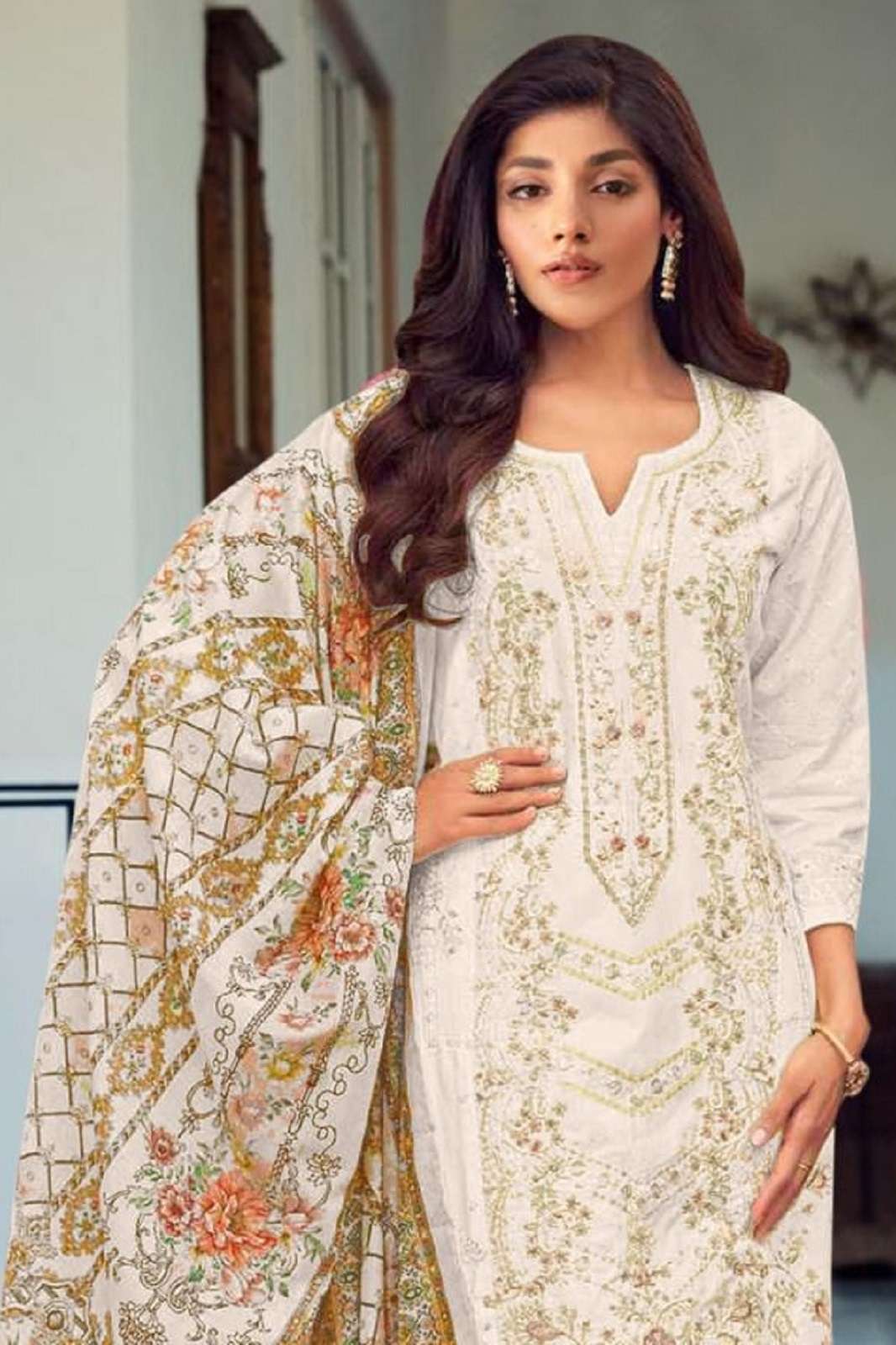 SANIYA TRENDS TASSER VOL 1 COTTON EMBROIDERED DRESS MATERIALS
