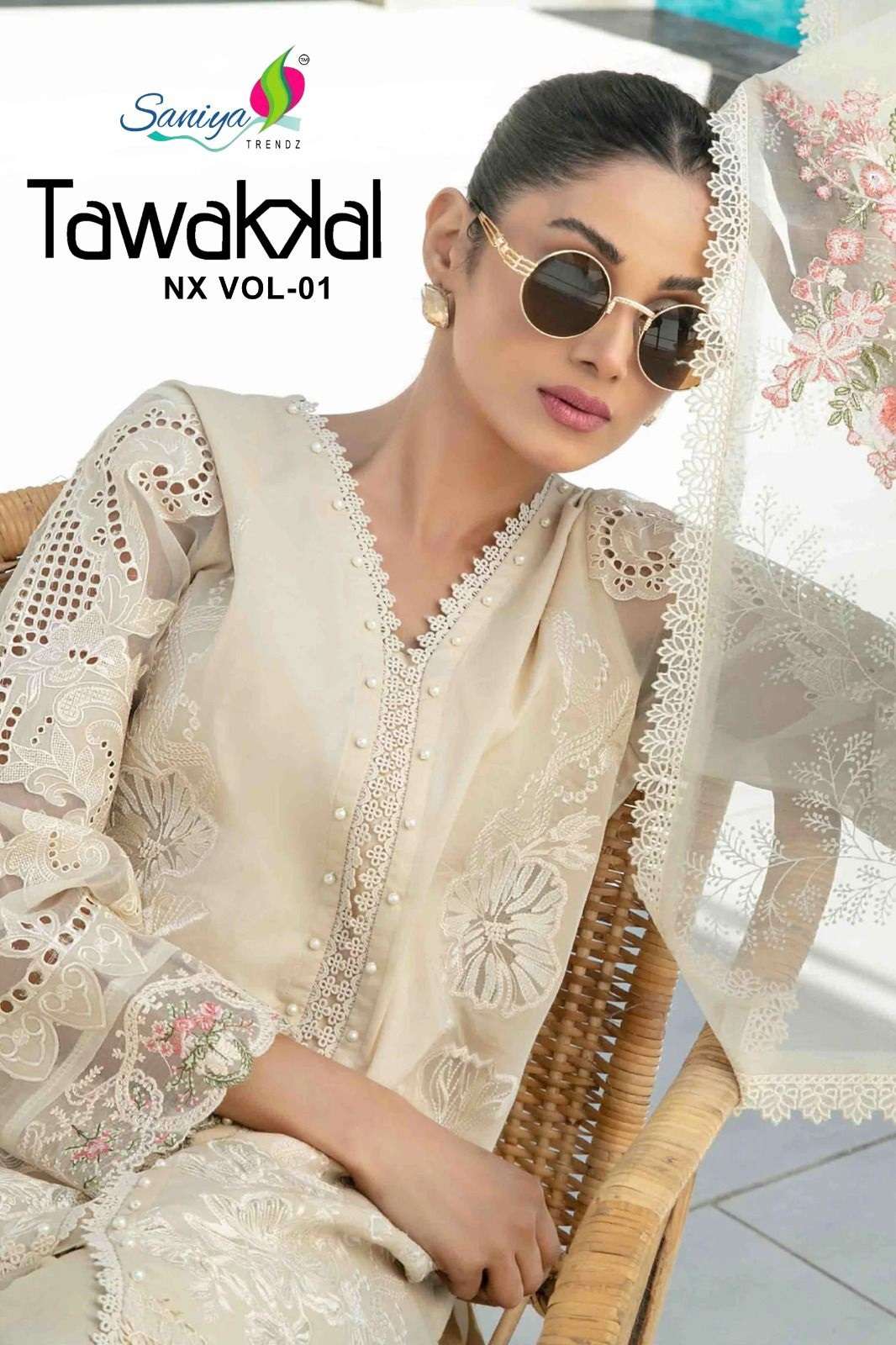 SANIYA TRENDZ TAWAKAL NX VOL 1 PURE COTTON EMBROIDERED SUITS