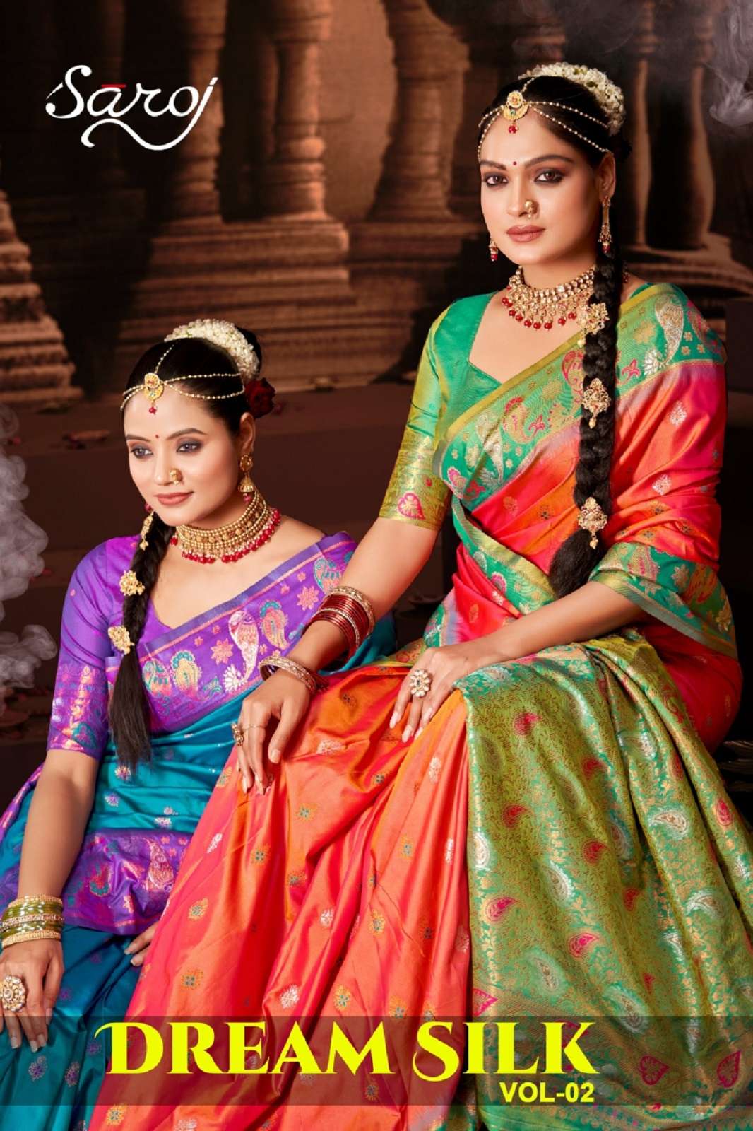 SAROJ SAREE DREAM SILK VOL 2 RICH PALLU SAREES