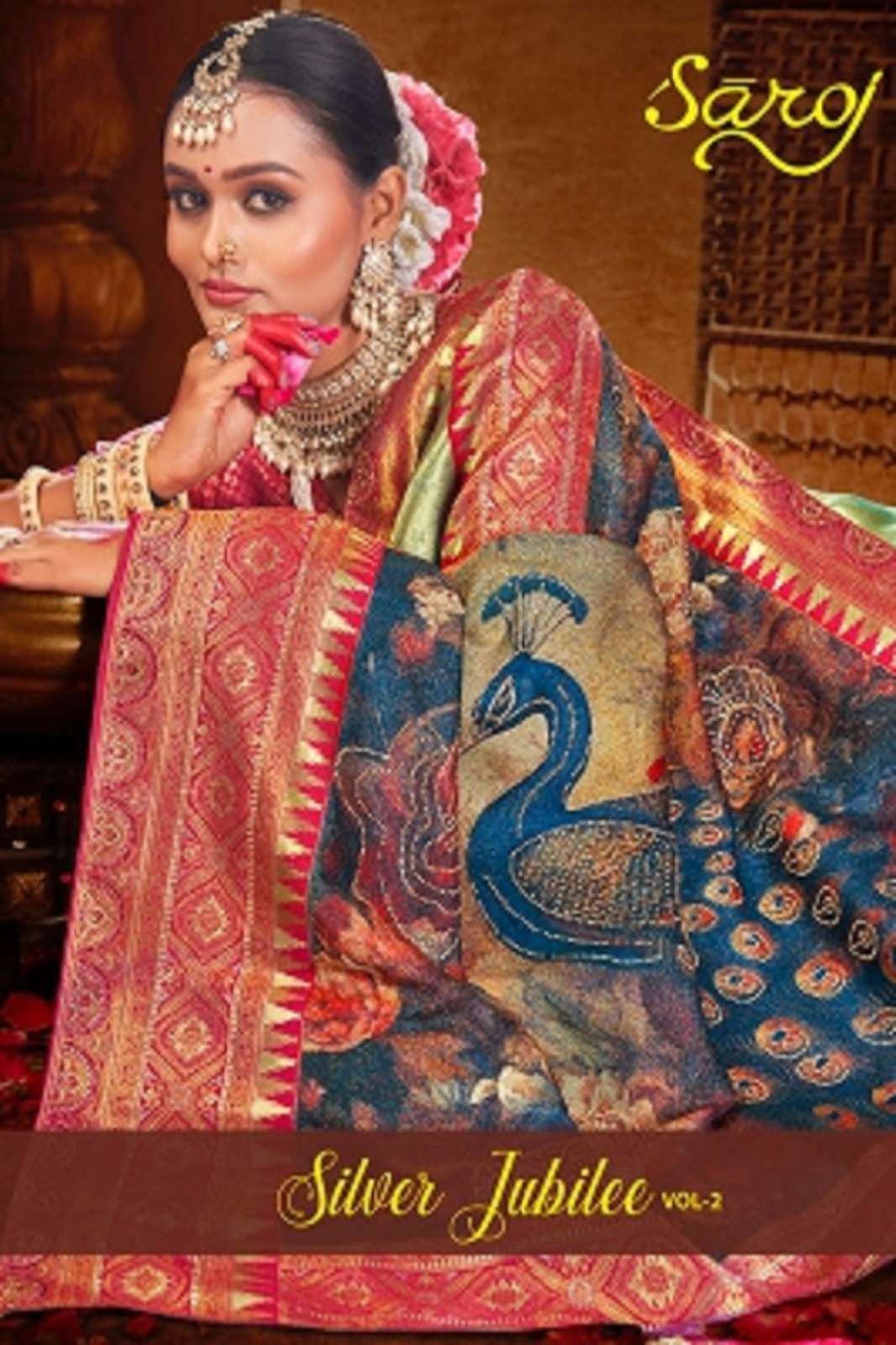 SAROJ SAREES SILVER JUBILEE SAROSKI VOL 2 RICH PALLU WORKED SAREES