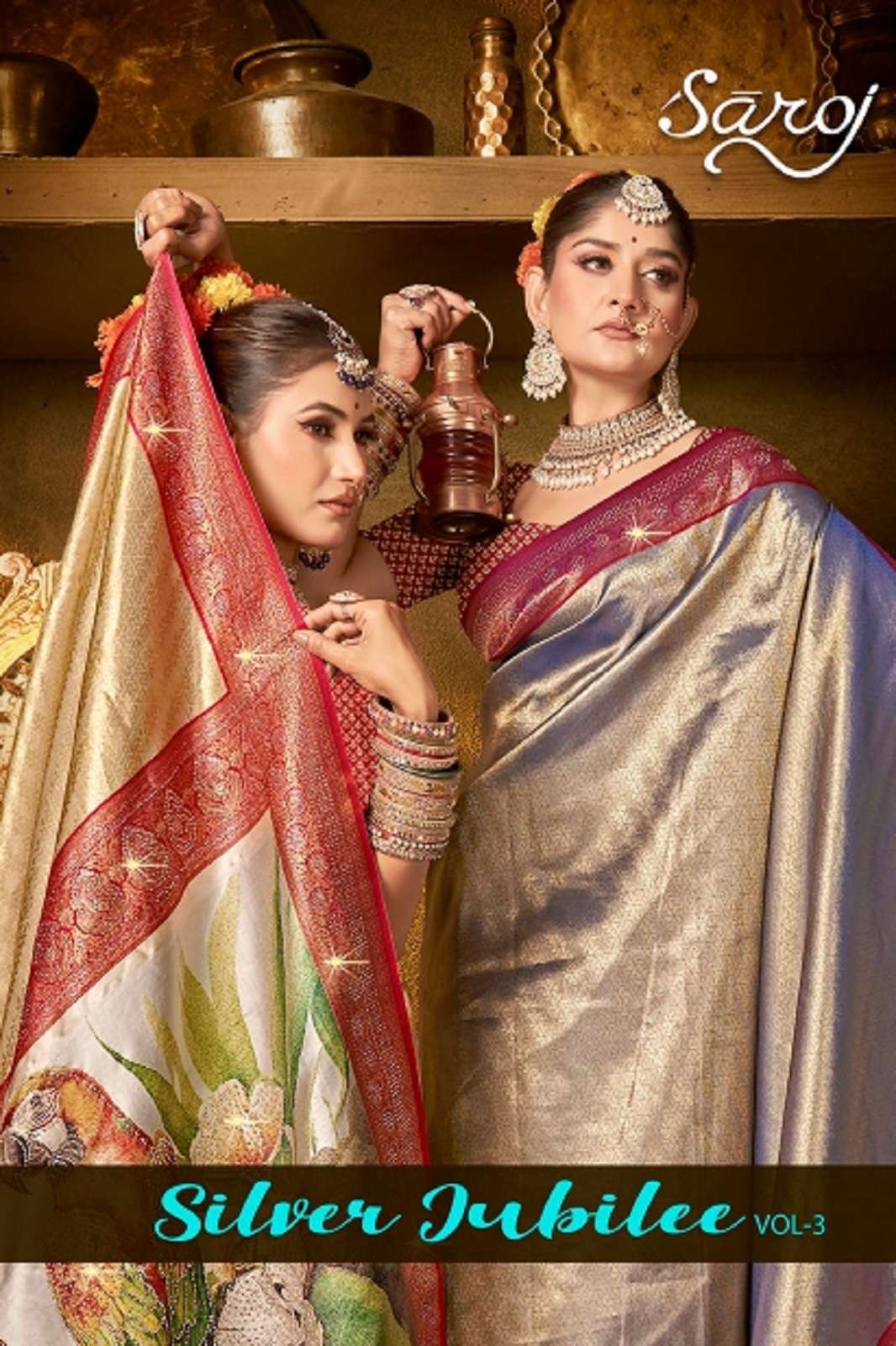SAROJ SAREES SILVER JUBILEE SAROSKI VOL 3 RICH PALLU WORKED SAREES