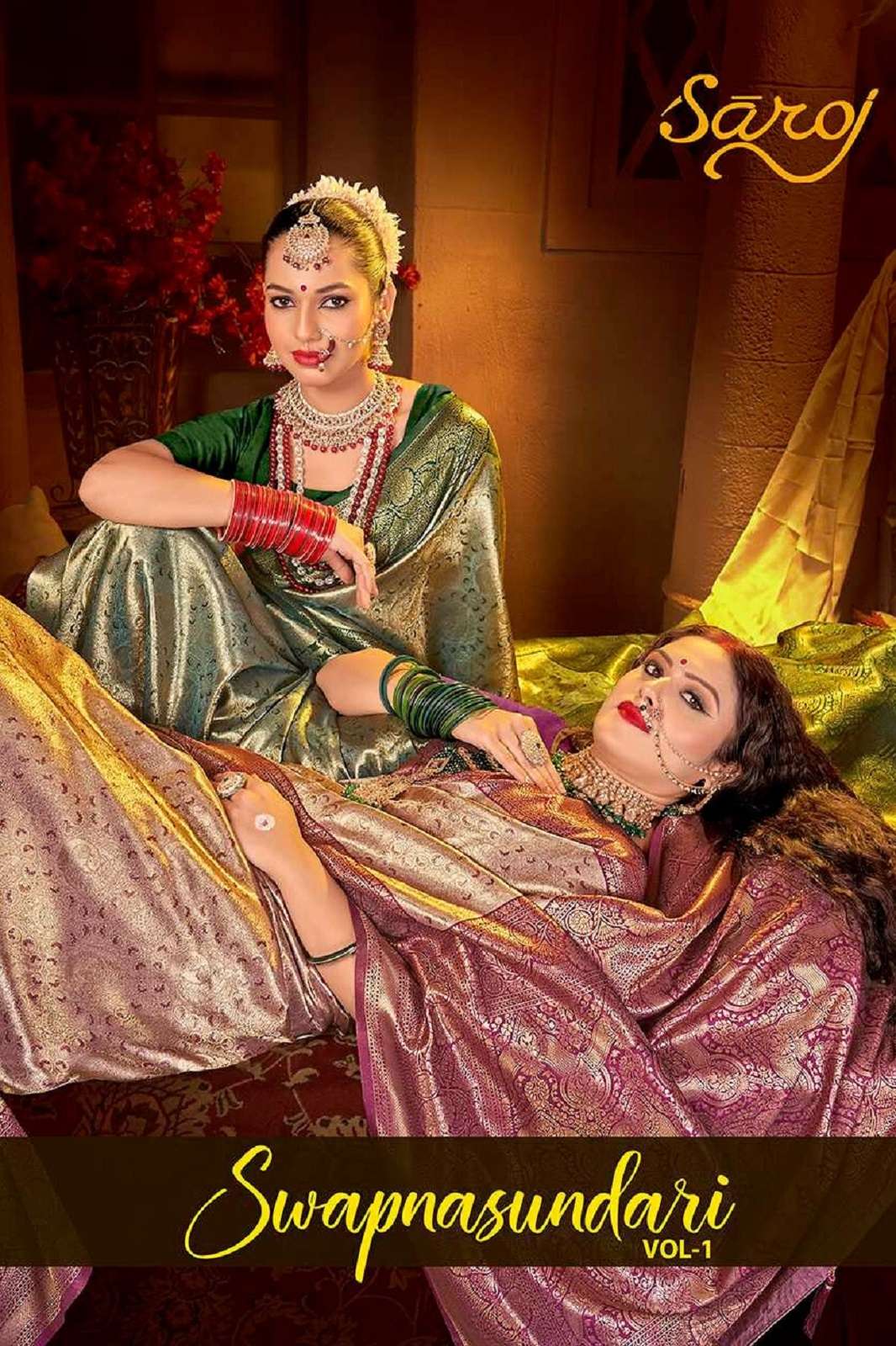 SAROJ SAREES SWAPNSUNDARI SILK RICH PALLU WORKED SAREES
