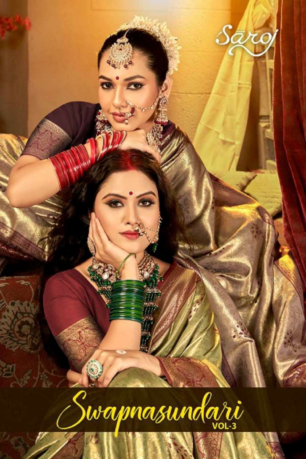 SAROJ SAREES SWAPNSUNDARI SILK VOL 3 RICH PALLU WORKED SAREES