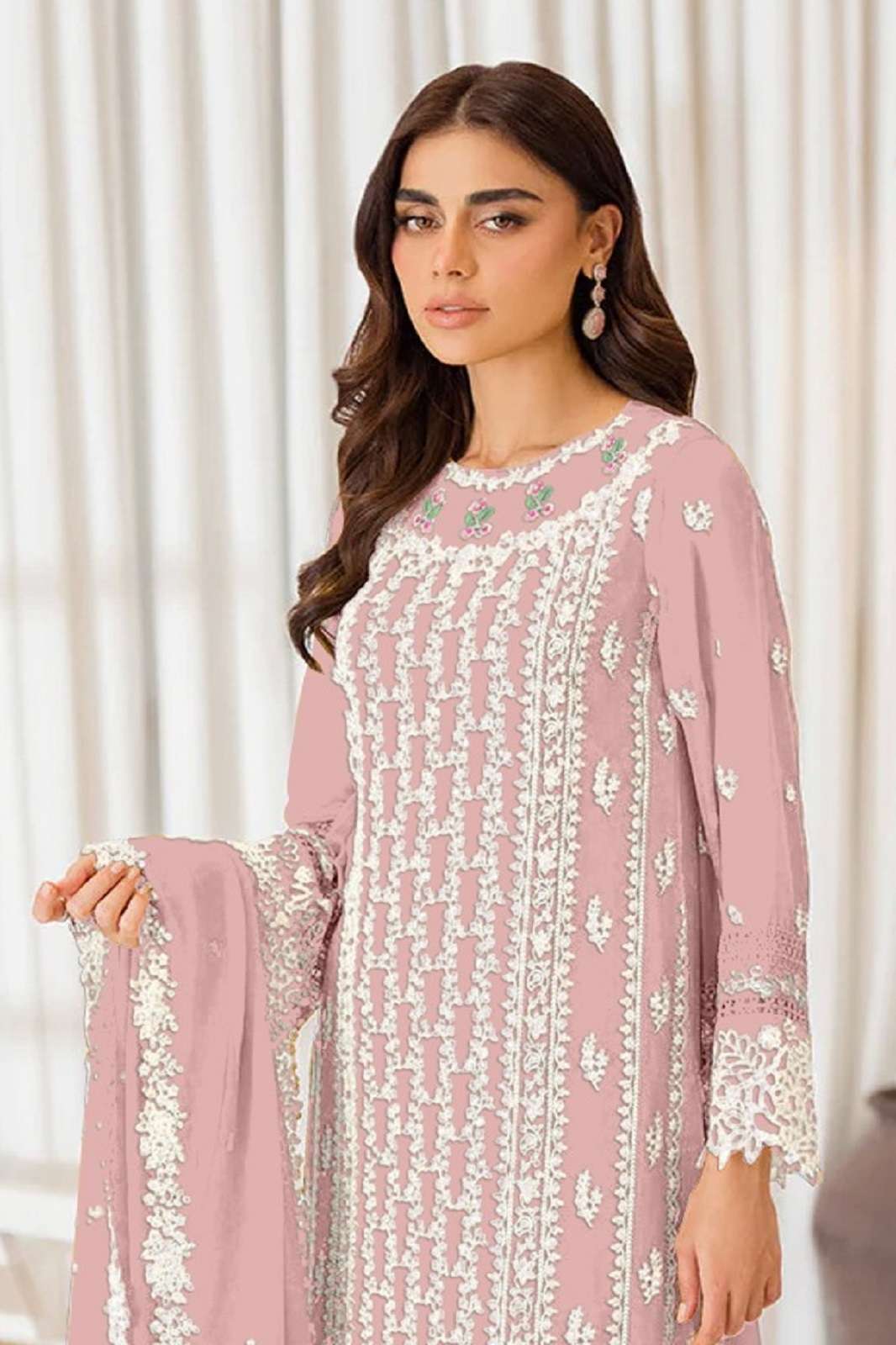 SERINE S 603 ABCD FAUX GEORGETTE EMBROIDERED SUITS