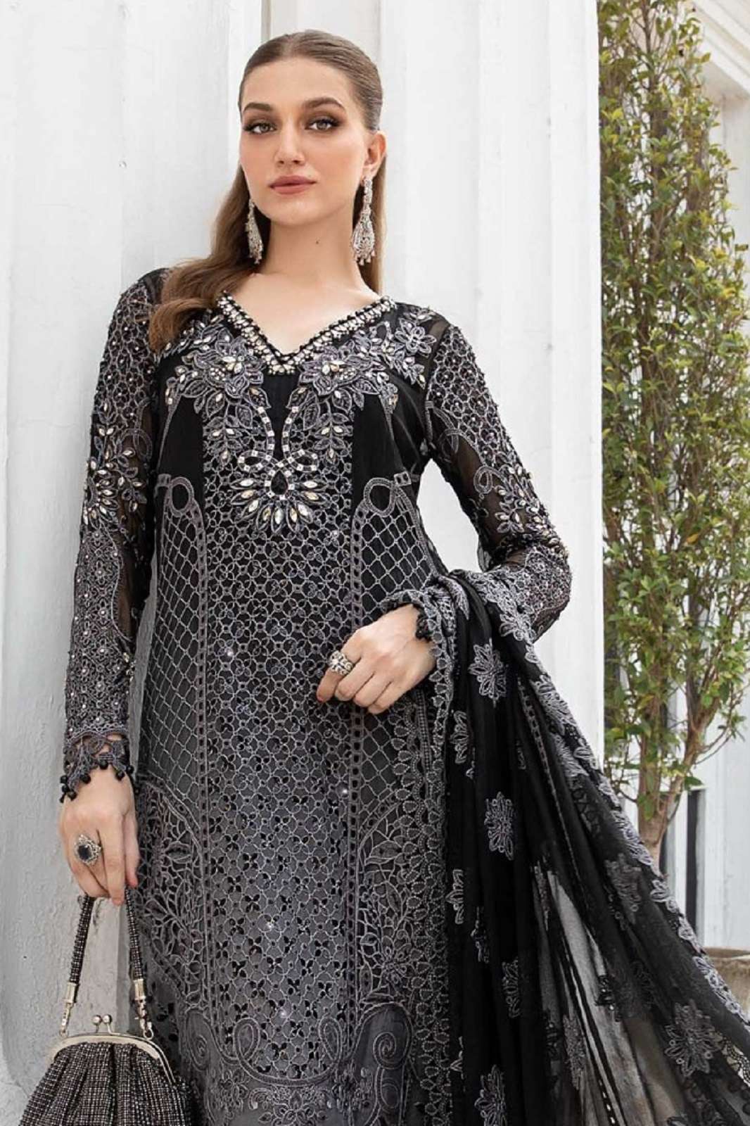 SERINE S 612 ABCD FAUX GEORGETTE HAND WORKED SUITS