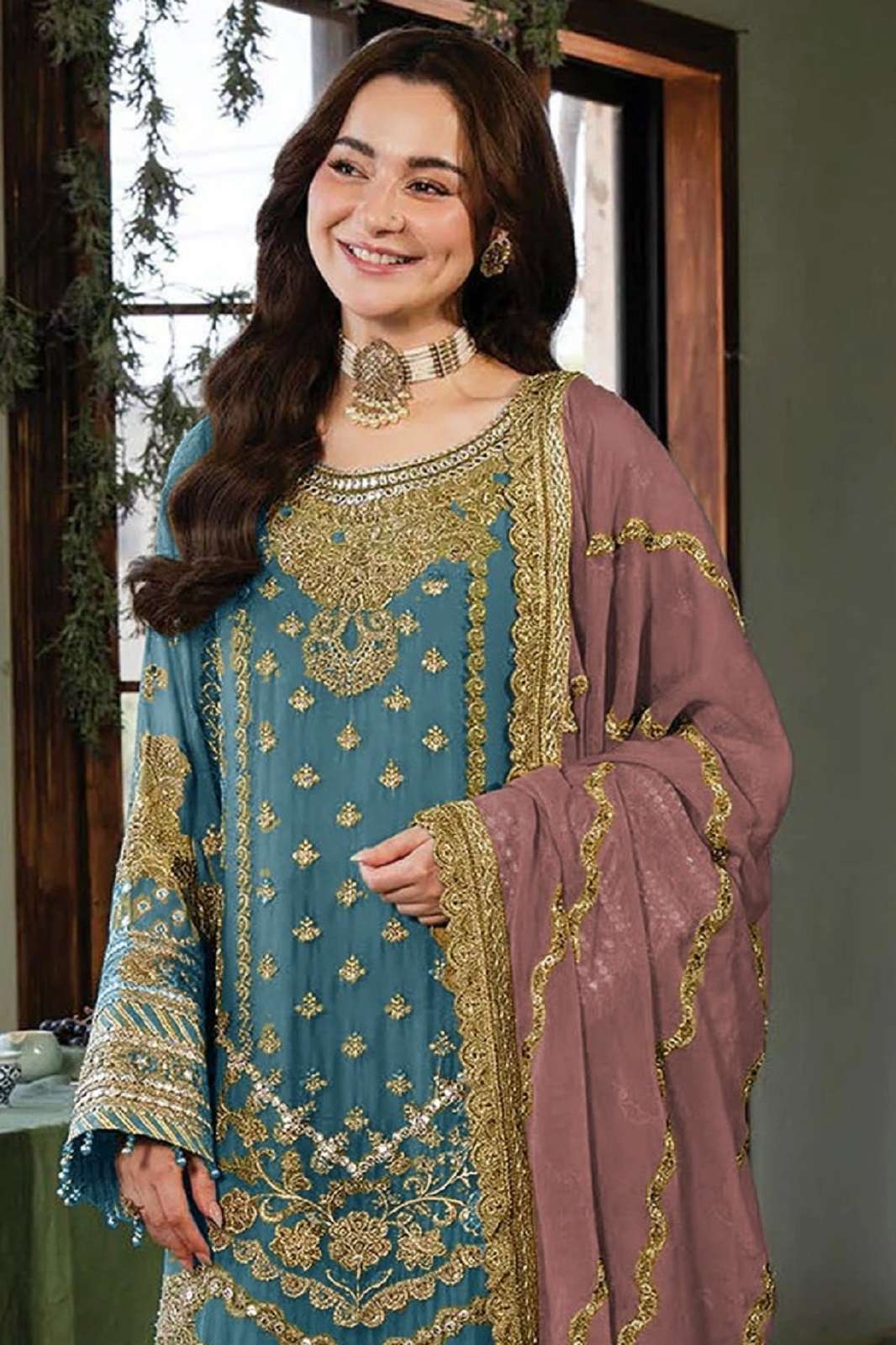 SERINE S 645 FAUX GEORGETTE HAND WORKED SUITS