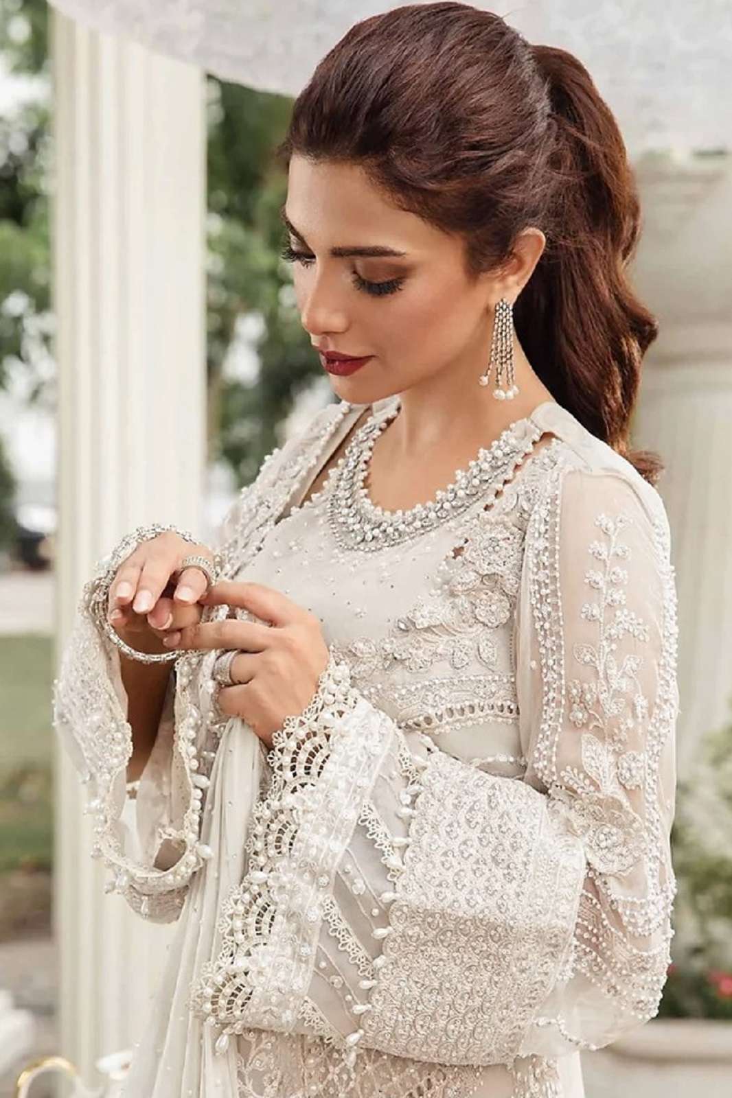 SERINE S 656 ABCD FAUX GEORGETTE HANDWORKED SUITS