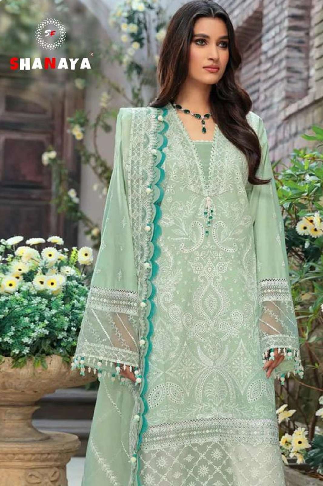 SHANAYA ROSE CRAFT LAWN A 11 , 12 CAMBRIC EMBROIDERY WORKED SUITS 