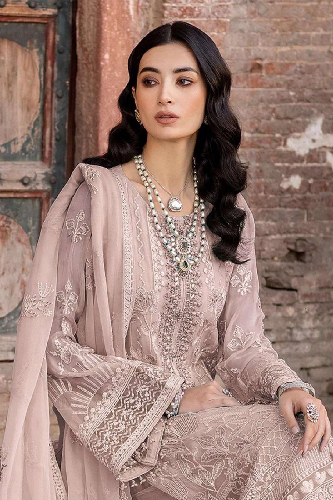 SHANAYA ROSE HAND CREAFT S 197 GEORGETTE EMBROIDERED SUITS
